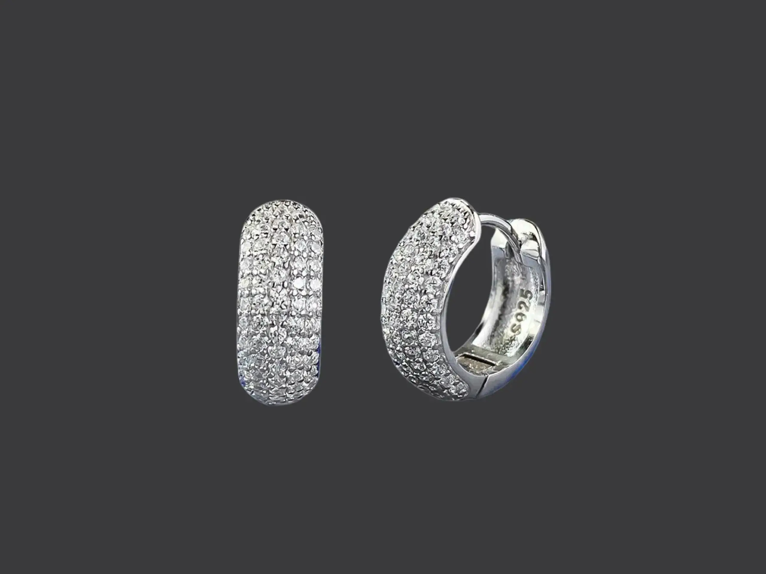 Lumière Pavé Huggie Earrings