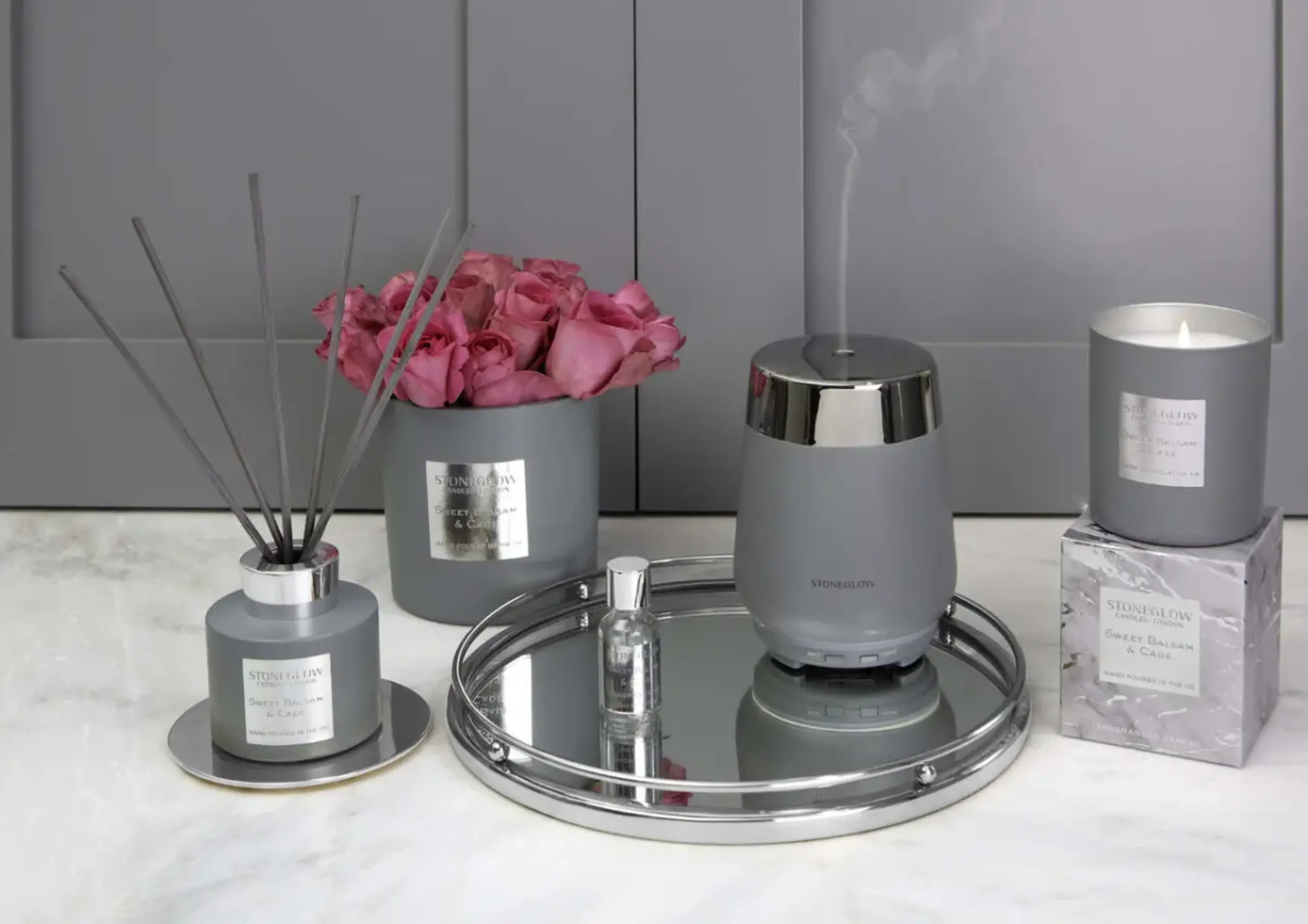 Aroma Difuzor Ultrasonic STONEGLOW Light Grey/Silver