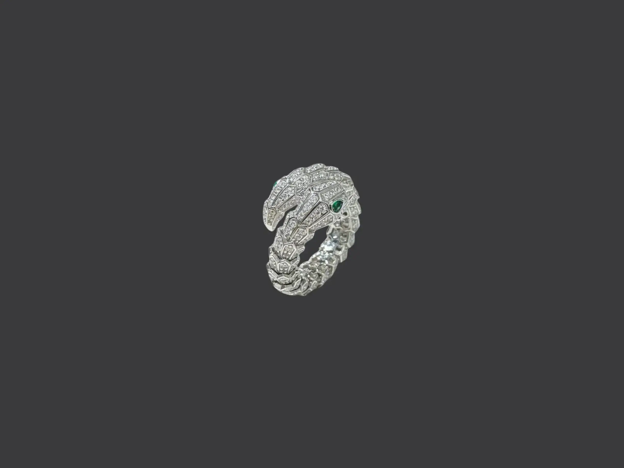 Serpent Lumière Emerald Eyes Ring