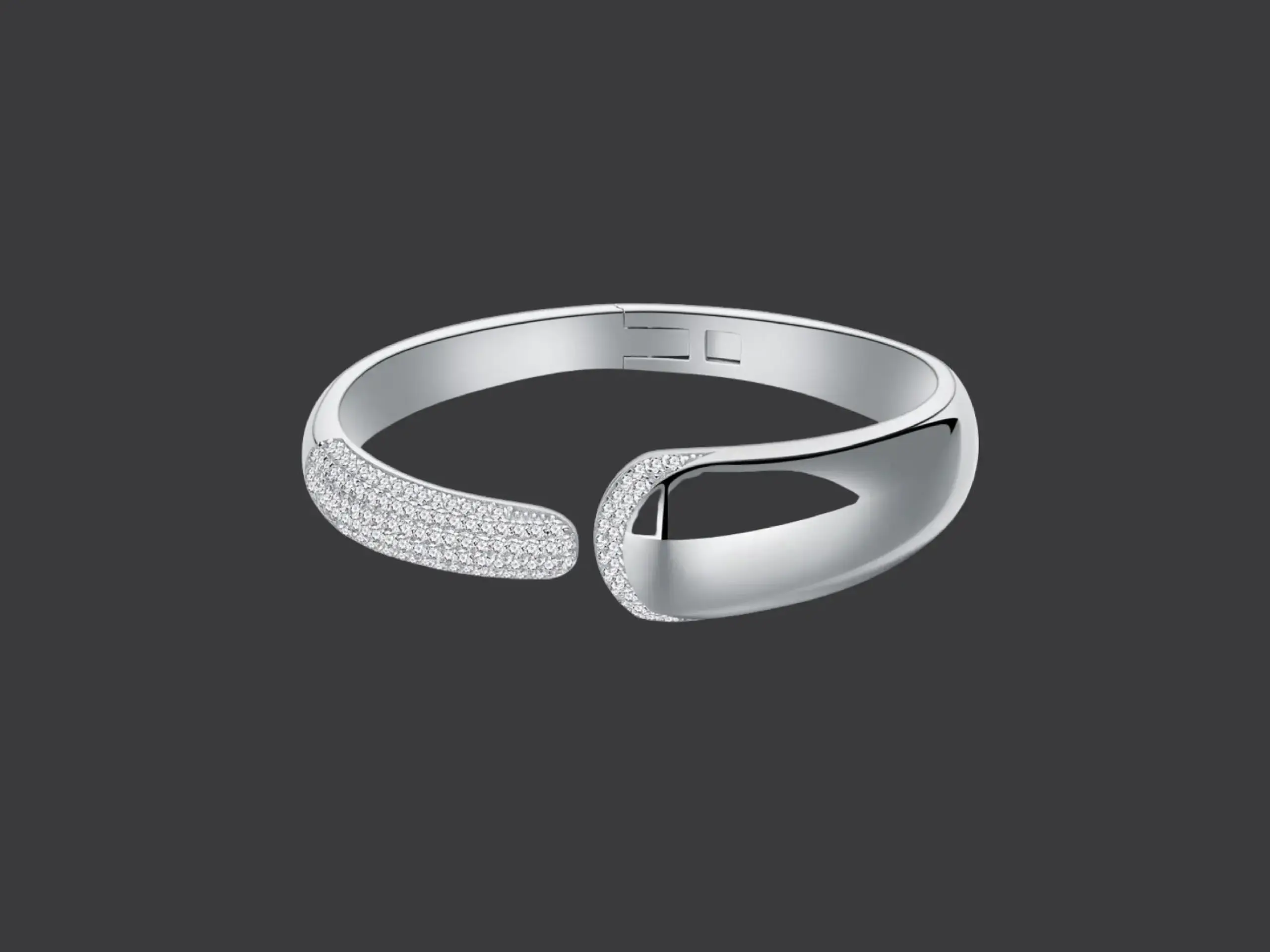 Open Pavé Cuff Bracelet