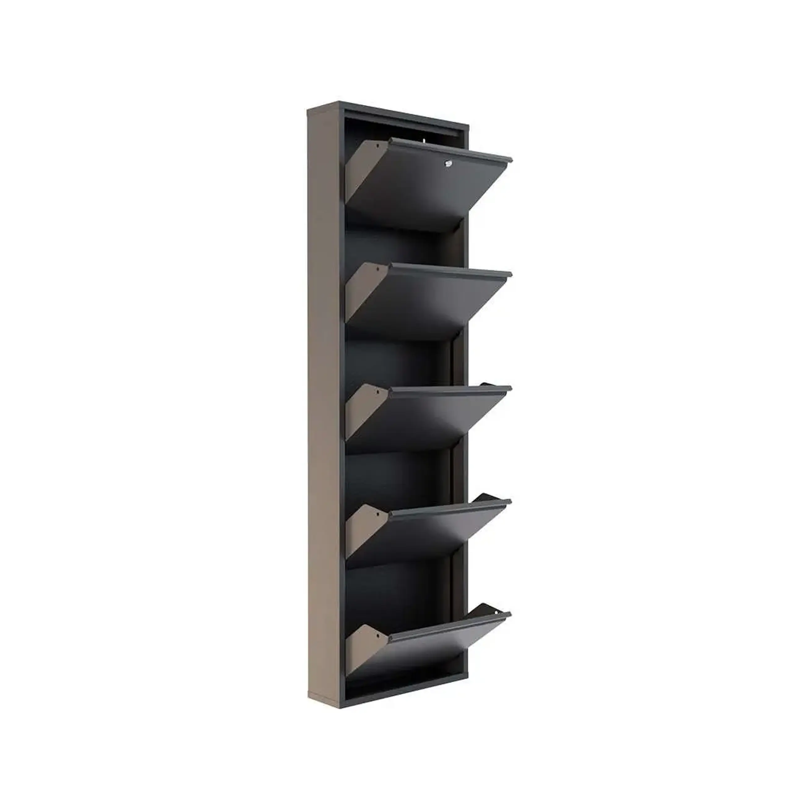 Pantofar, Locking 5 Piece Metal - Anthracite, 50 x 169 x 15 cm