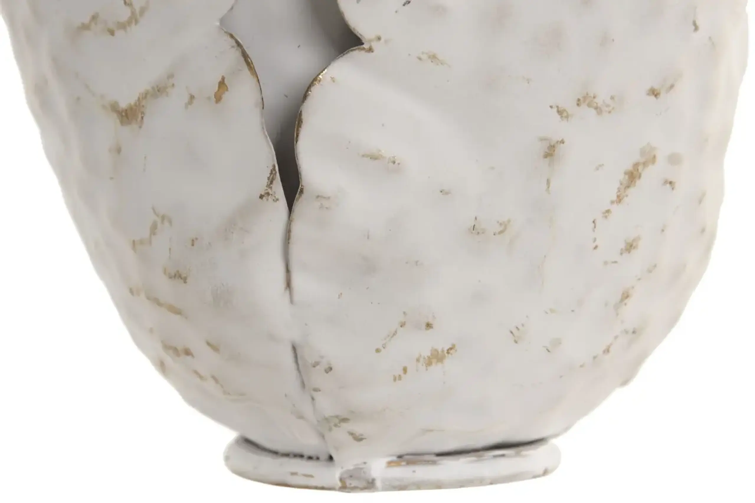 Suport pentru lumânare, Flower Aged White, 12cm