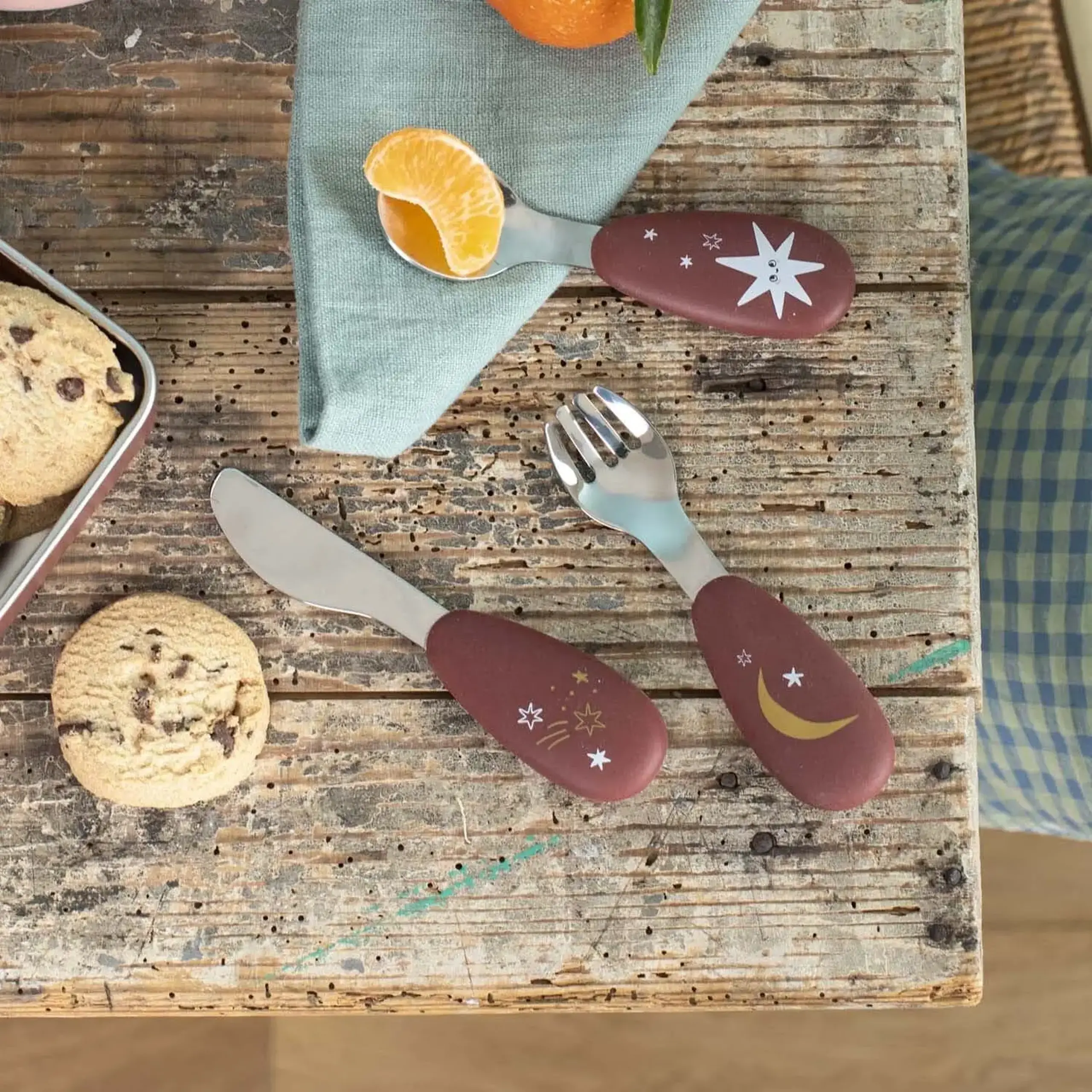 Set de 3 tacâmuri cu silicon, Après la pluie — Moulin Roty