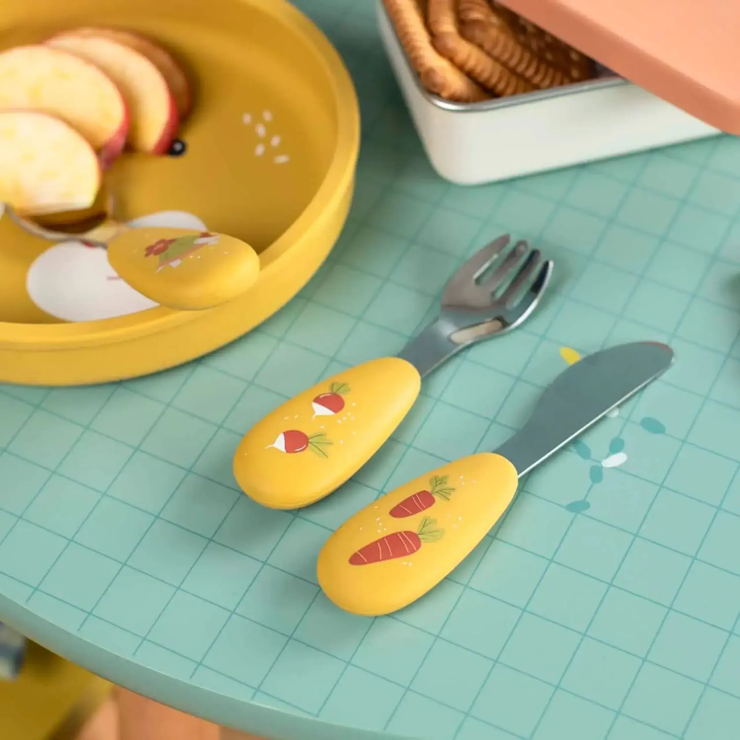 Set de 3 tacâmuri cu silicon, Trois Petits Lapins — Moulin Roty