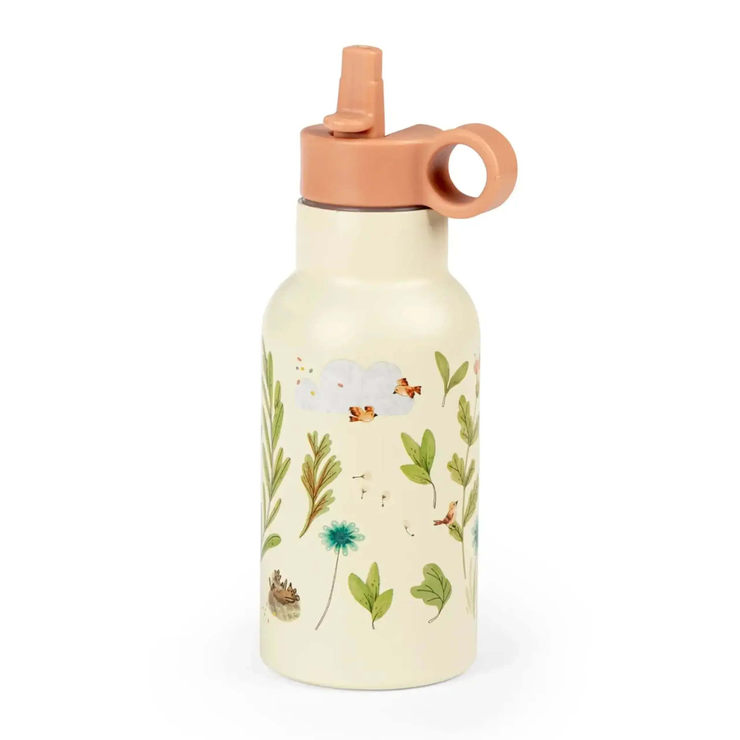 Sticlă termică cu pai, Trois Petits Lapins — Moulin Roty