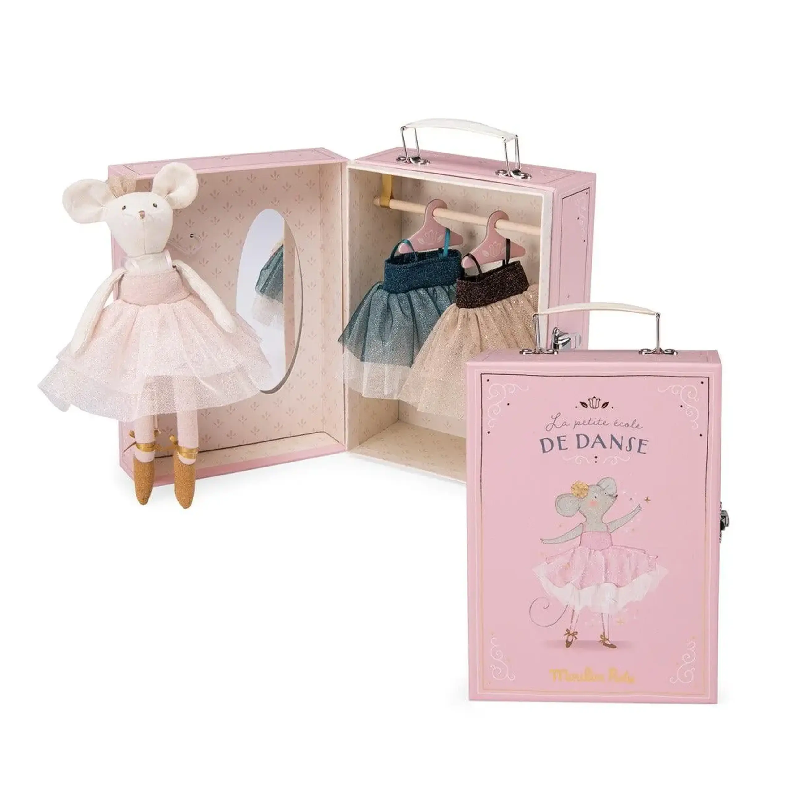 Valiză-dulap cu 3 rochii tutu, La Petite École de Danse — Moulin Roty