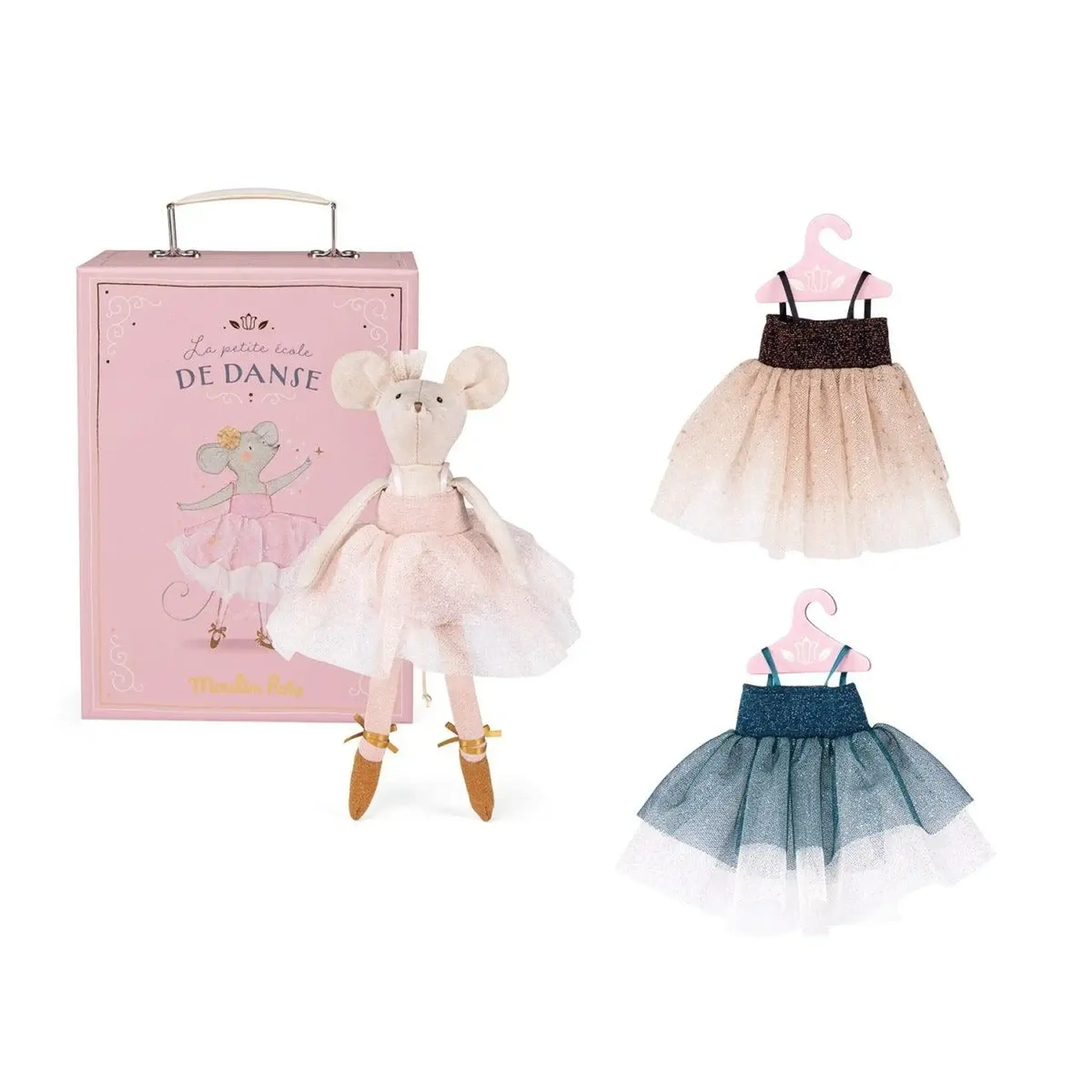 Valiză-dulap cu 3 rochii tutu, La Petite École de Danse — Moulin Roty