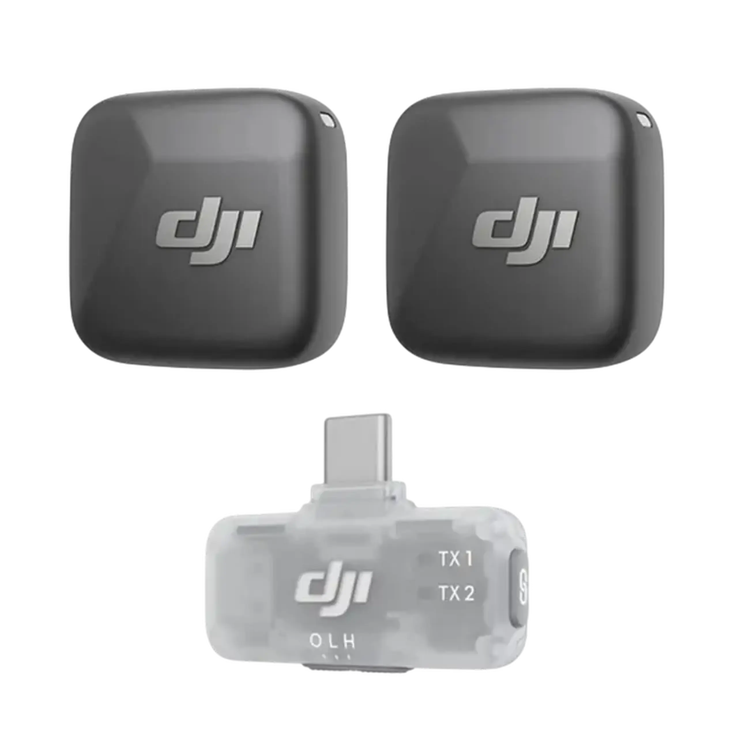 Microfon portabil pentru înregistrare vocală DJI Mic Mini (2TX + 1 Mobile RX), Fără fir, Negru