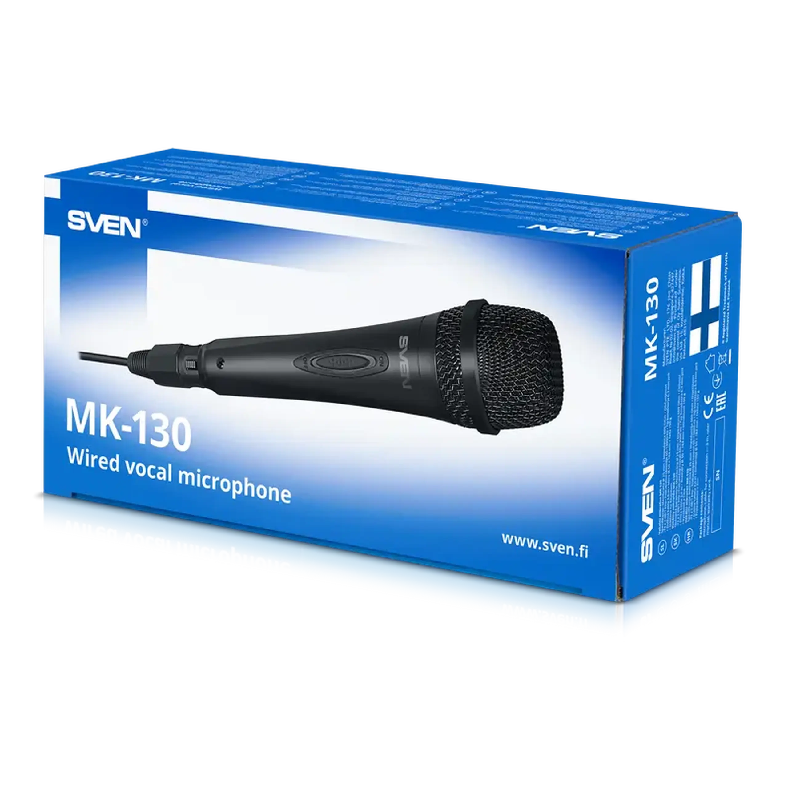 Microfon Karaoke SVEN MK-130, Cu fir, Negru