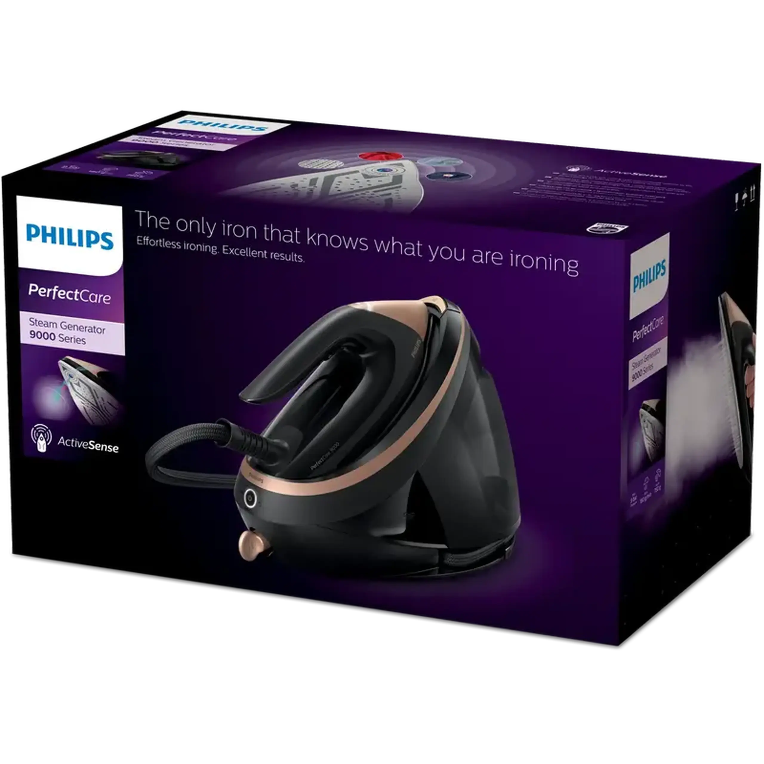 Fier de călcat cu generator de abur Philips PSG9040/80, 3100W, Negru