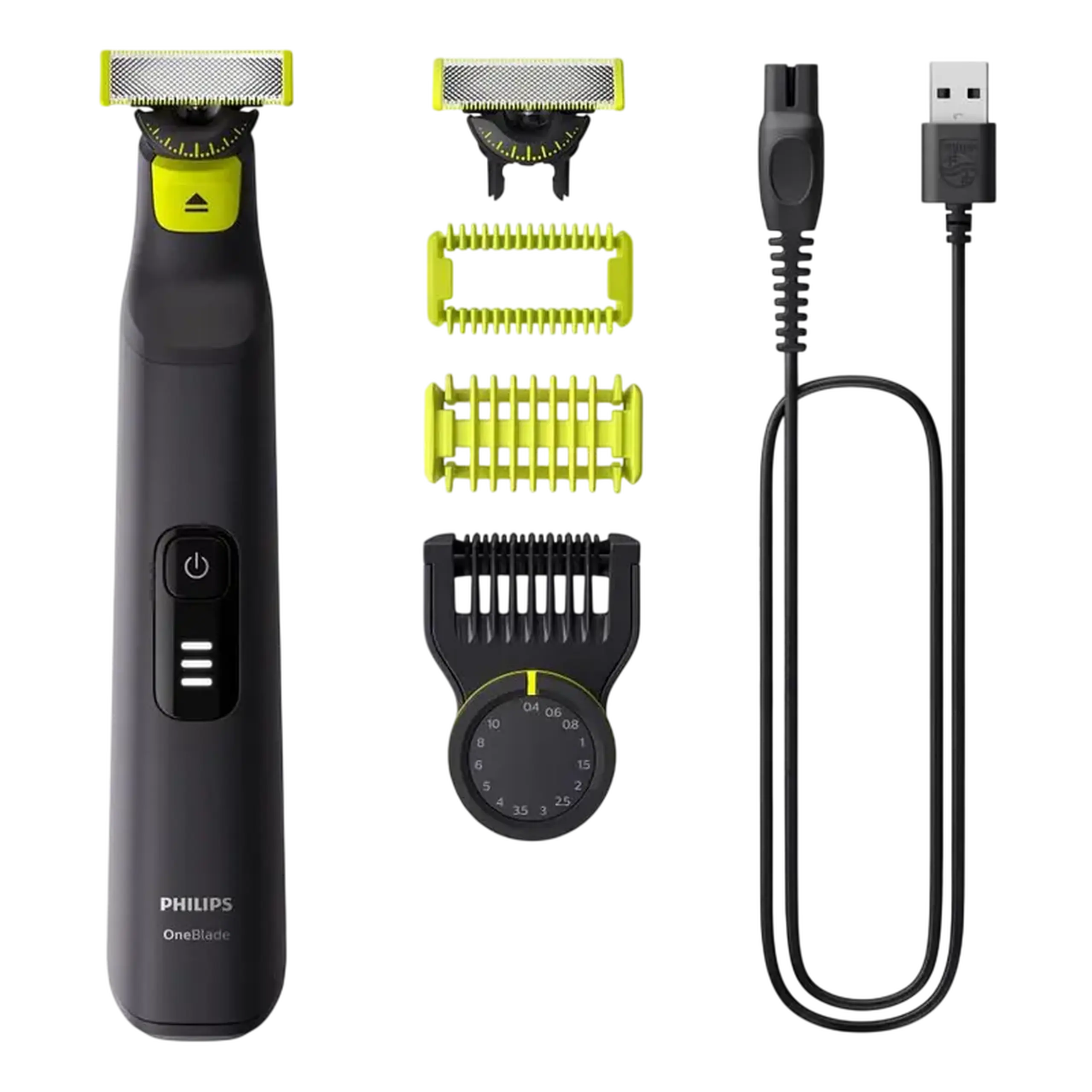 Trimmer pentru bărbați Philips QP6542/15 OneBlade Pro 360, Negru
