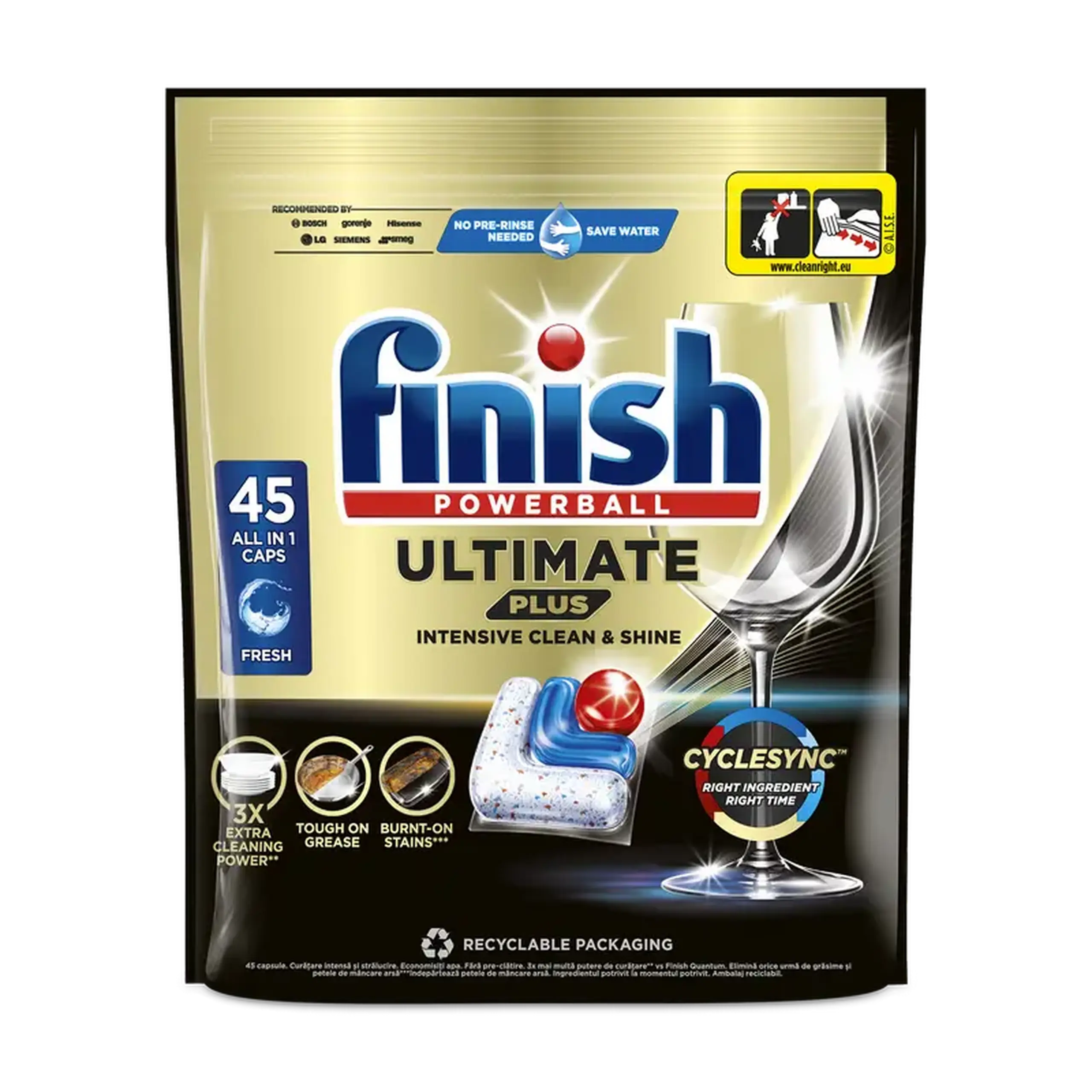 Tablete Finish Ultimate Plus Fresh 45 buc