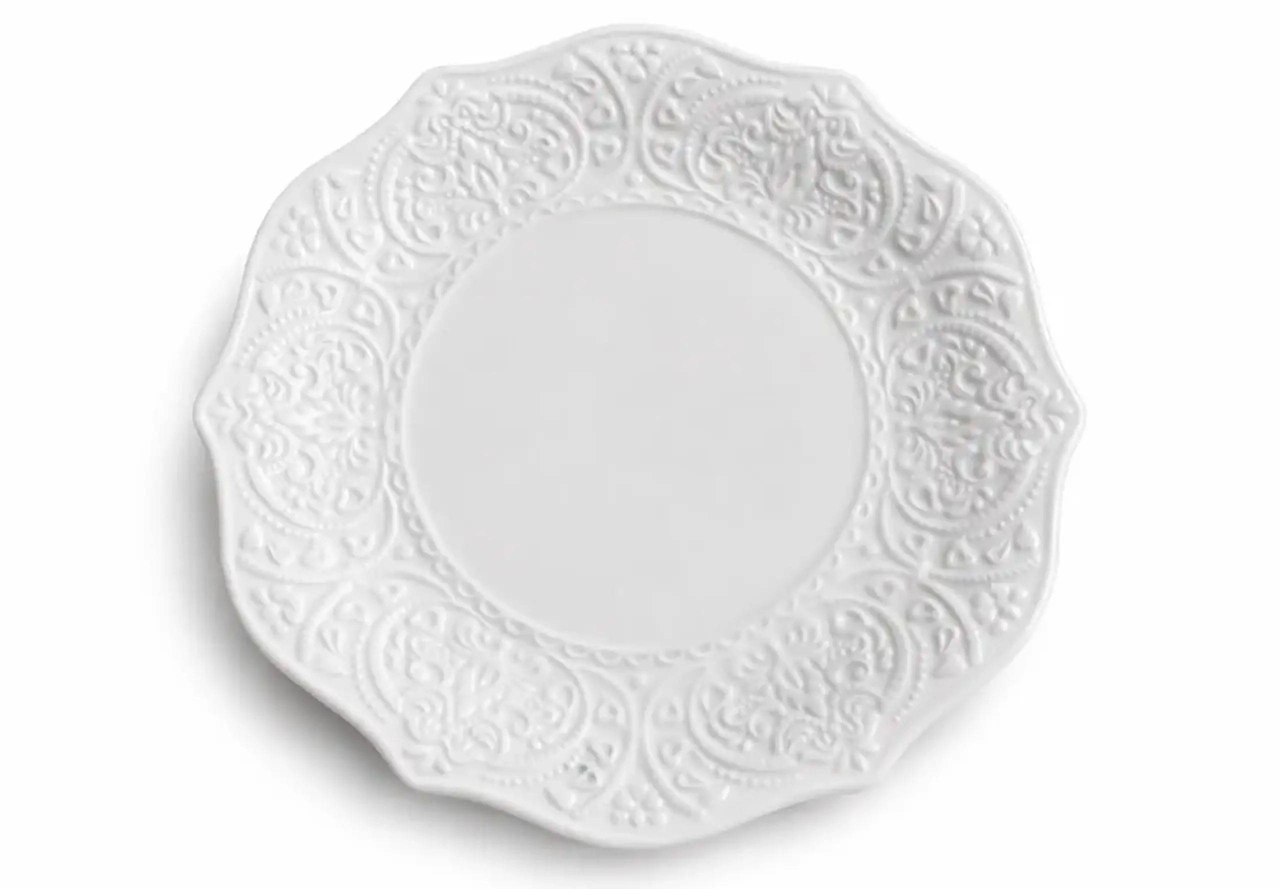 Farfurie din porțelan, Dentelle Blanche, D21,5cm