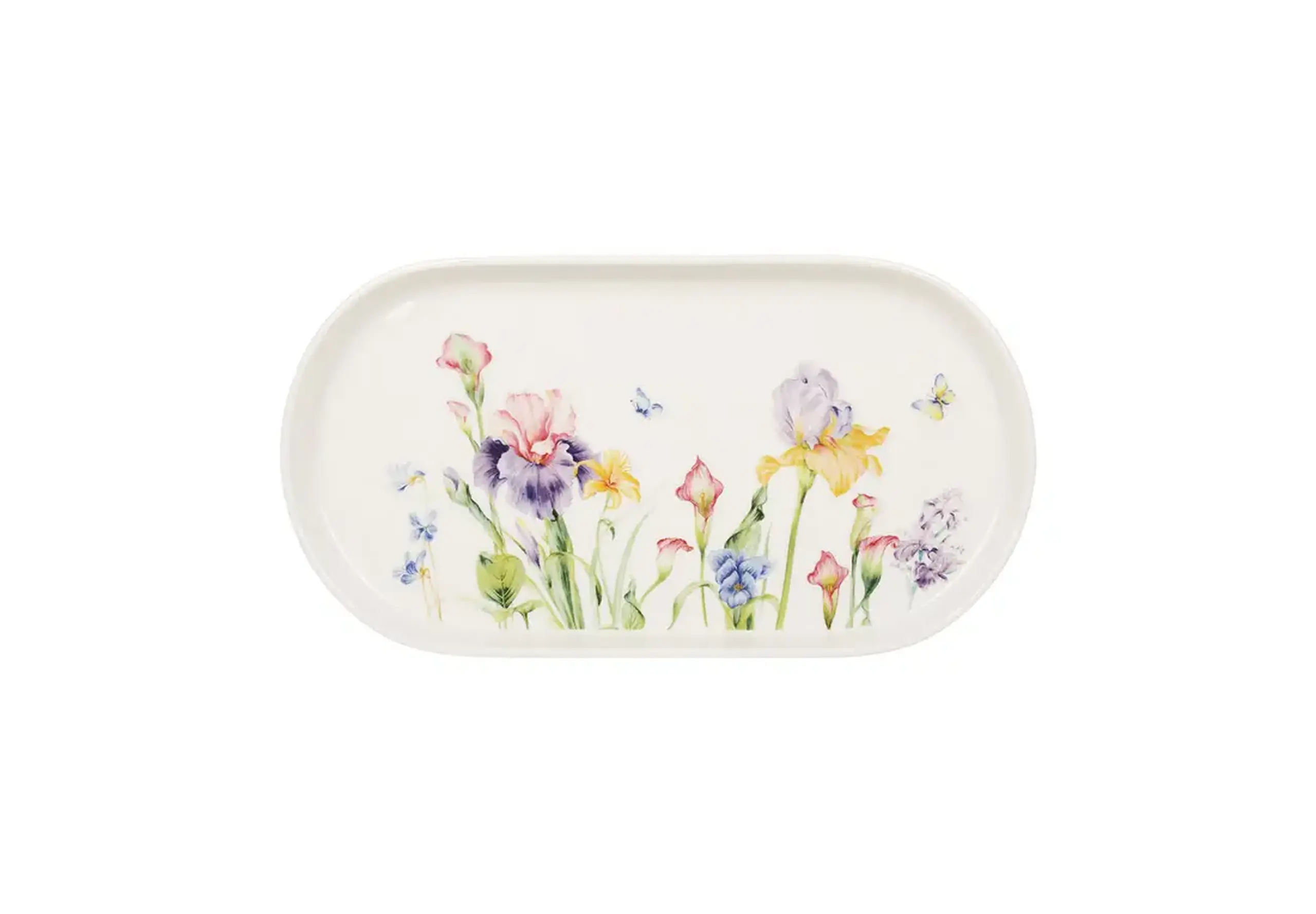 Platou oval din porțelan, Iris, 30x16cm