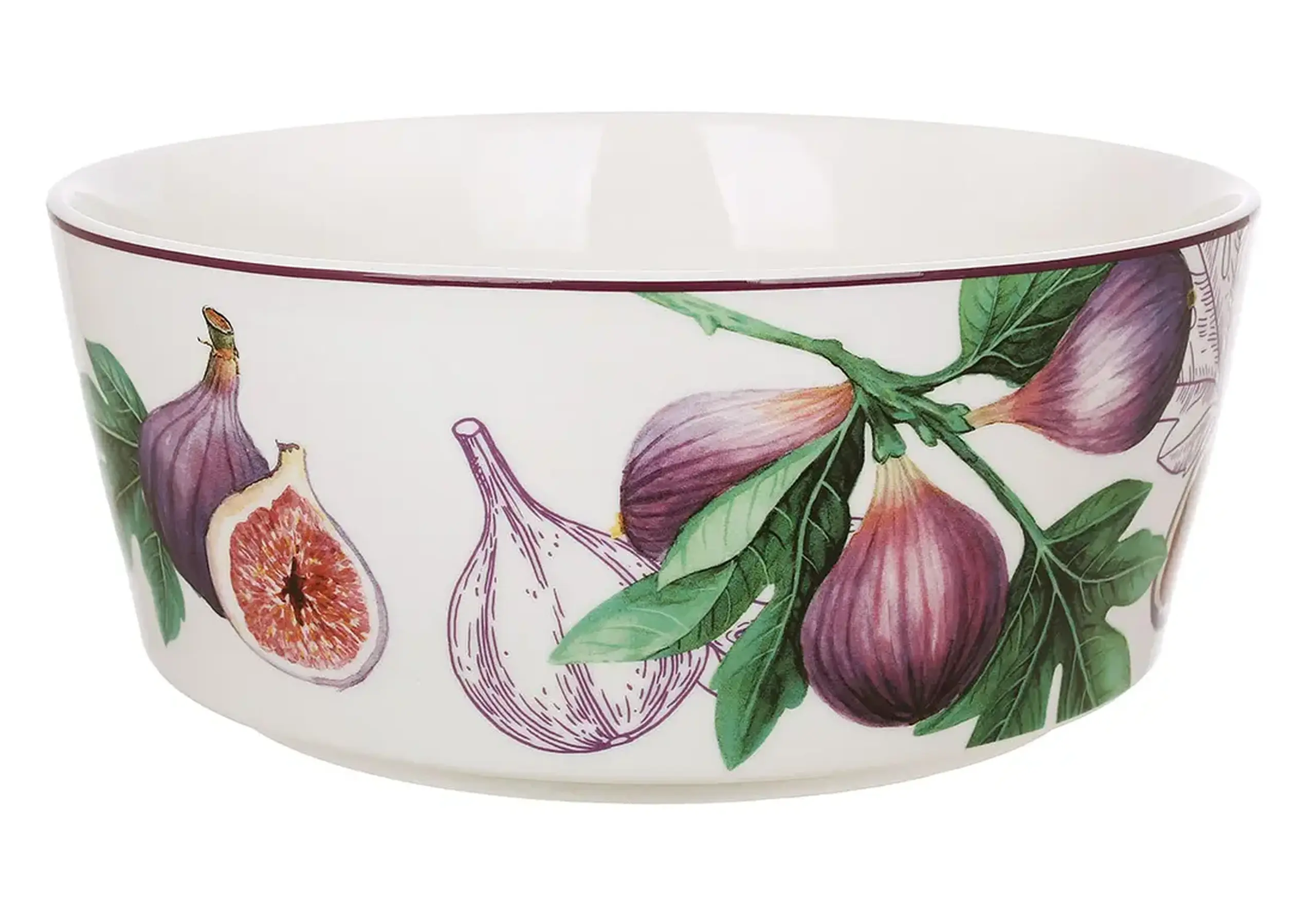 Salatieră din porțelan, Fig Velvet, 1,8l