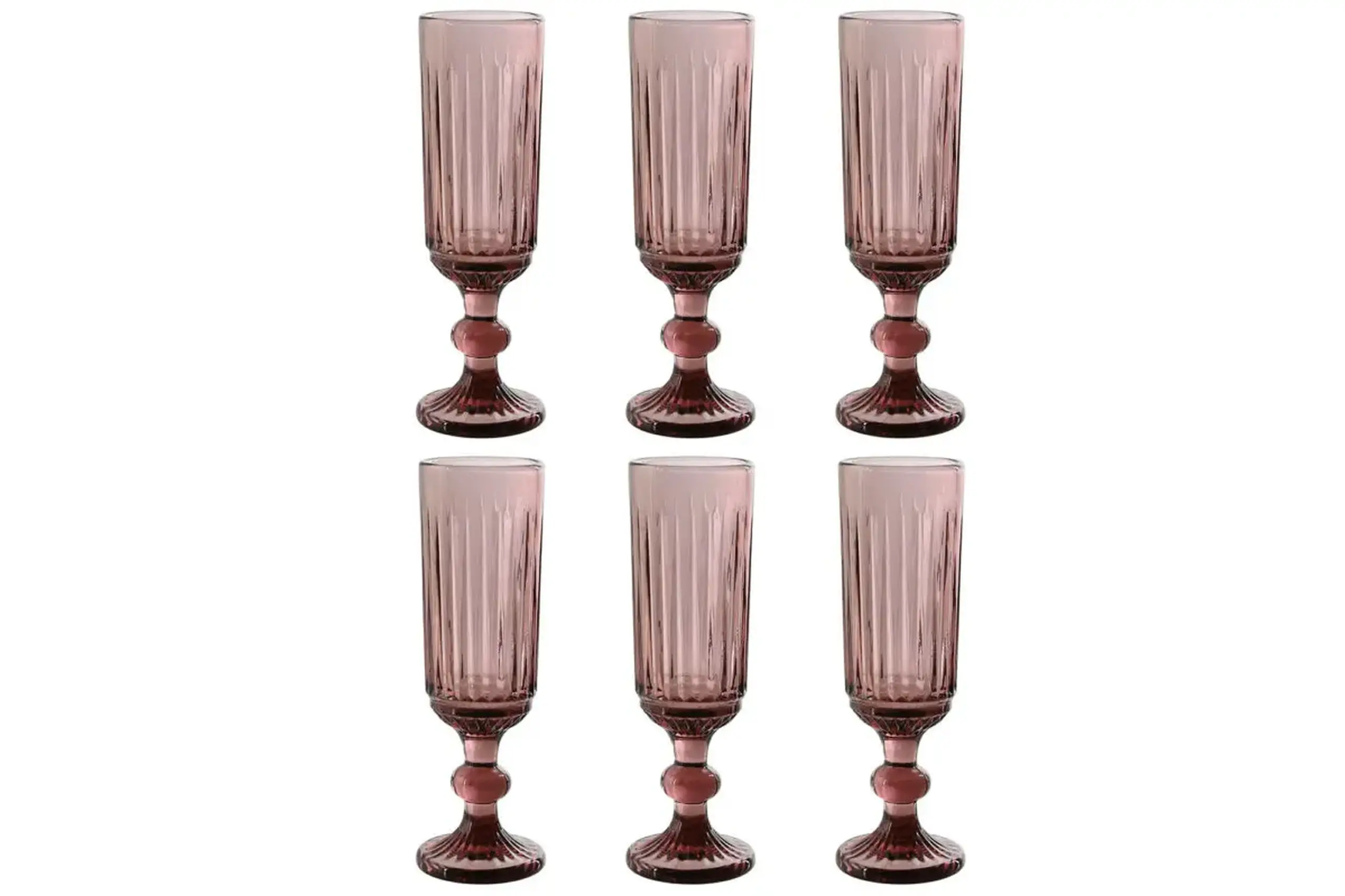 Set din 6 pocale „Pink lines” 160ml