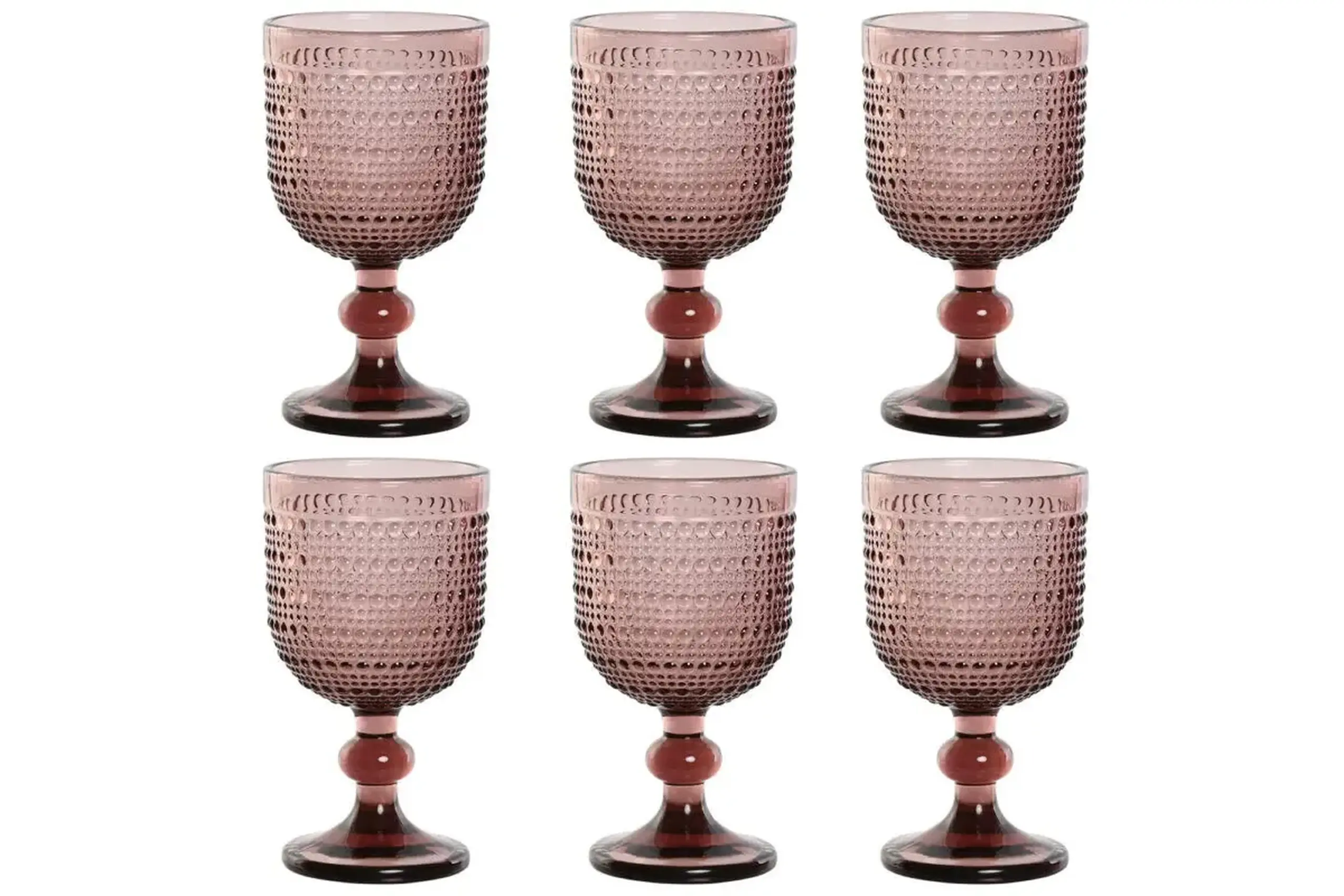 Set din 6 pocale „Bubbles Pink” 240ml