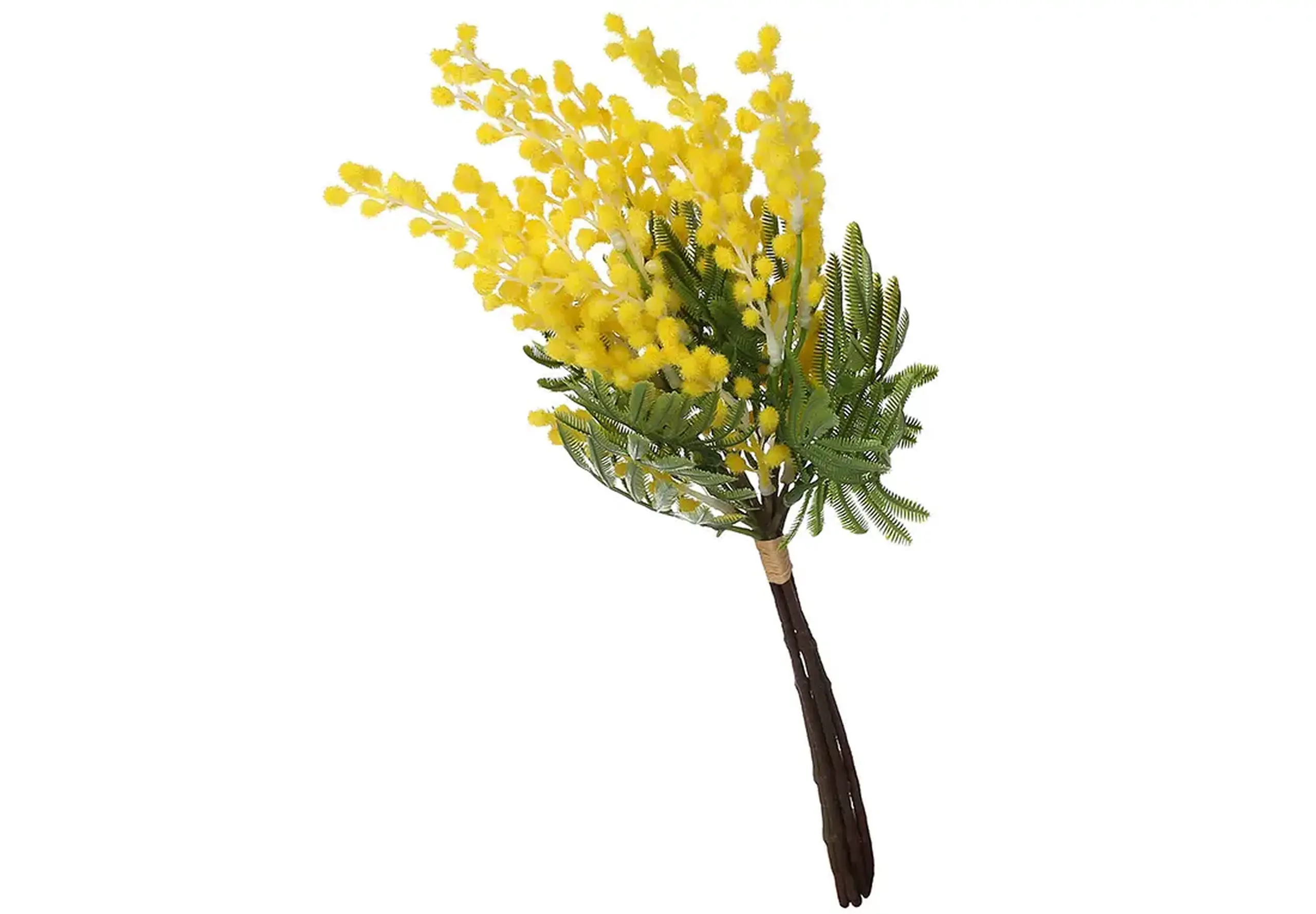 Buchețel decorativ din 5 crenguțe de Mimoză, 41cm