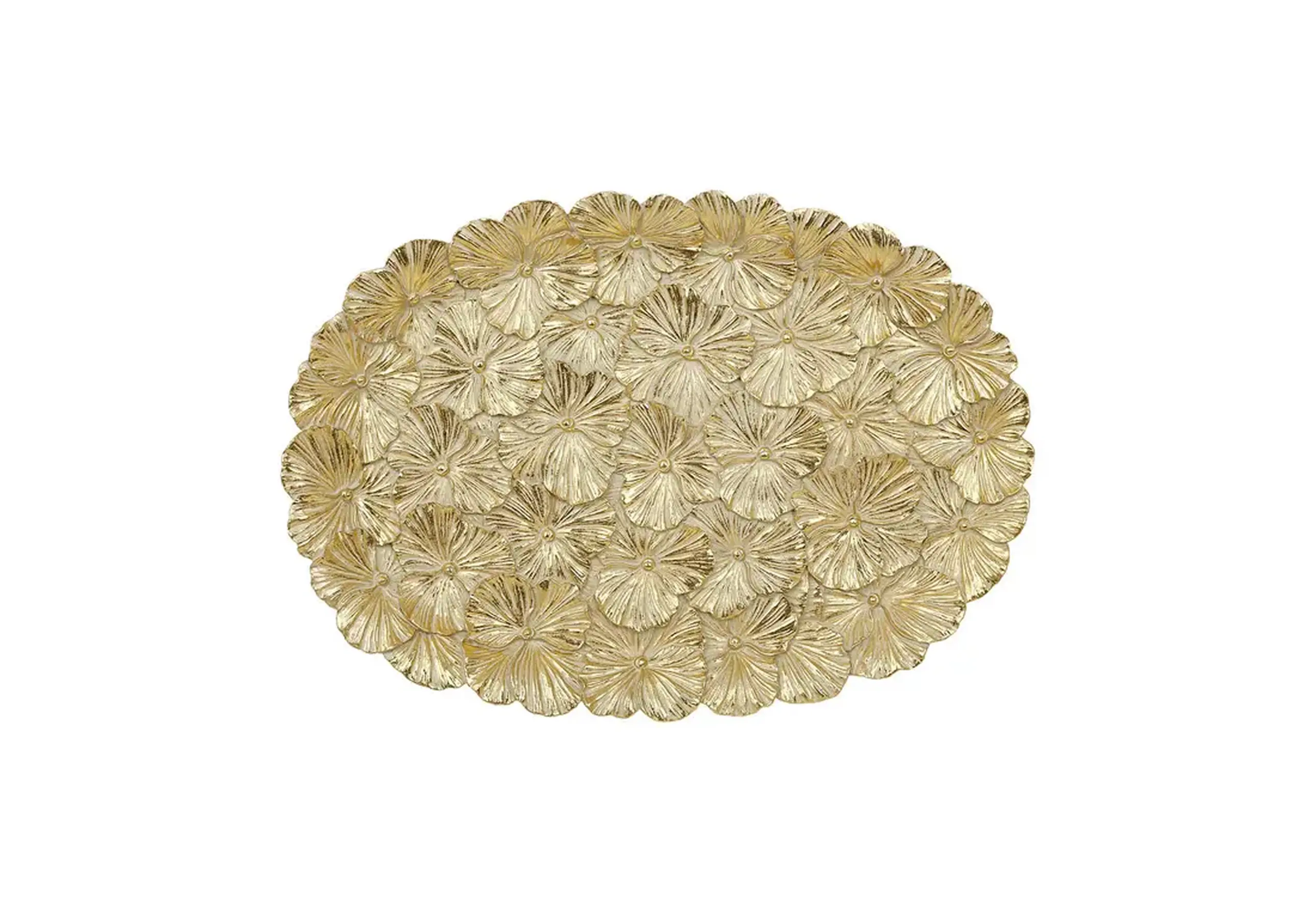 Platou decorativ, Gold Flowers, 29cm