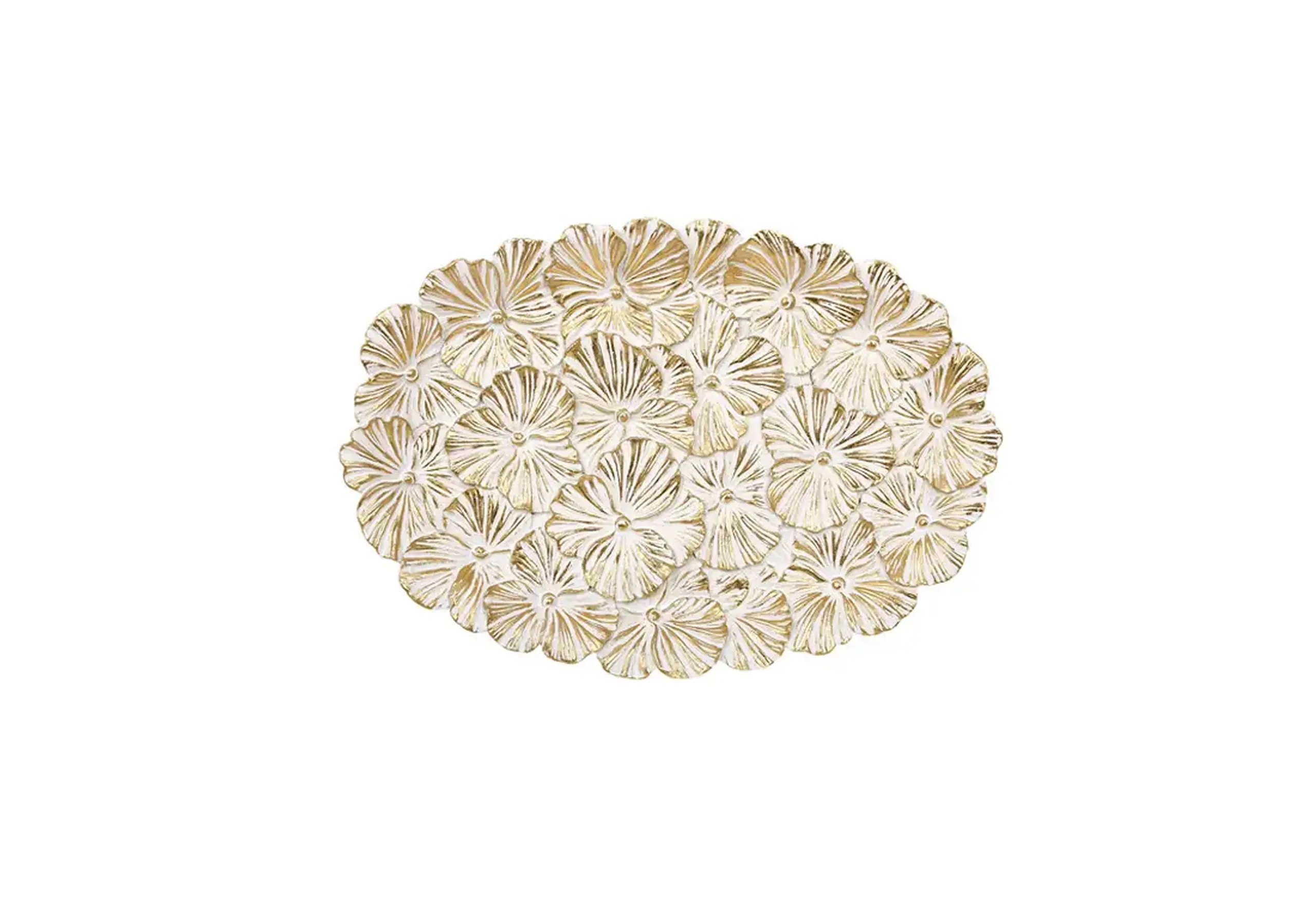 Platou decorativ, White Flowers, 23cm