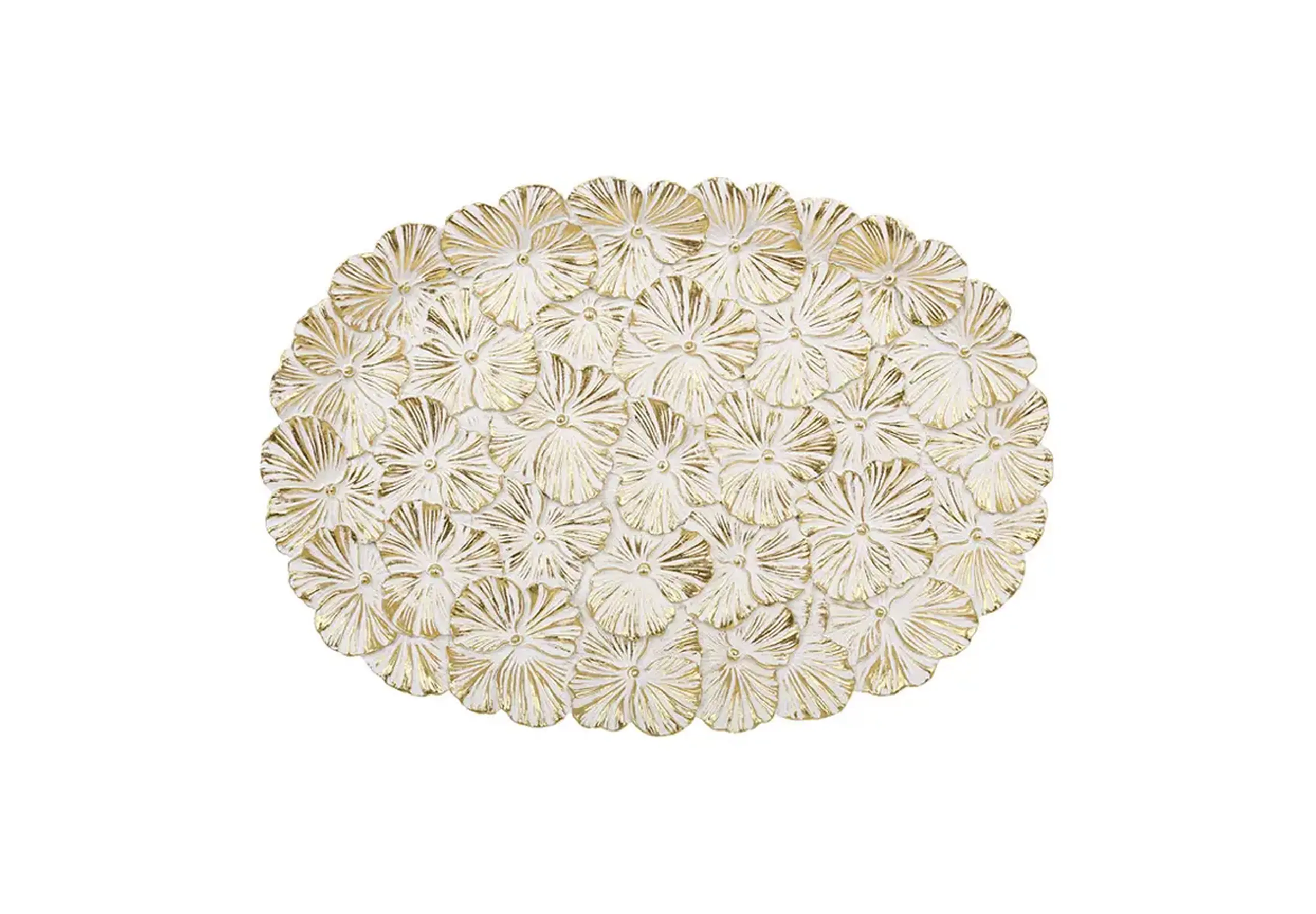 Platou decorativ, White Flowers, 29cm