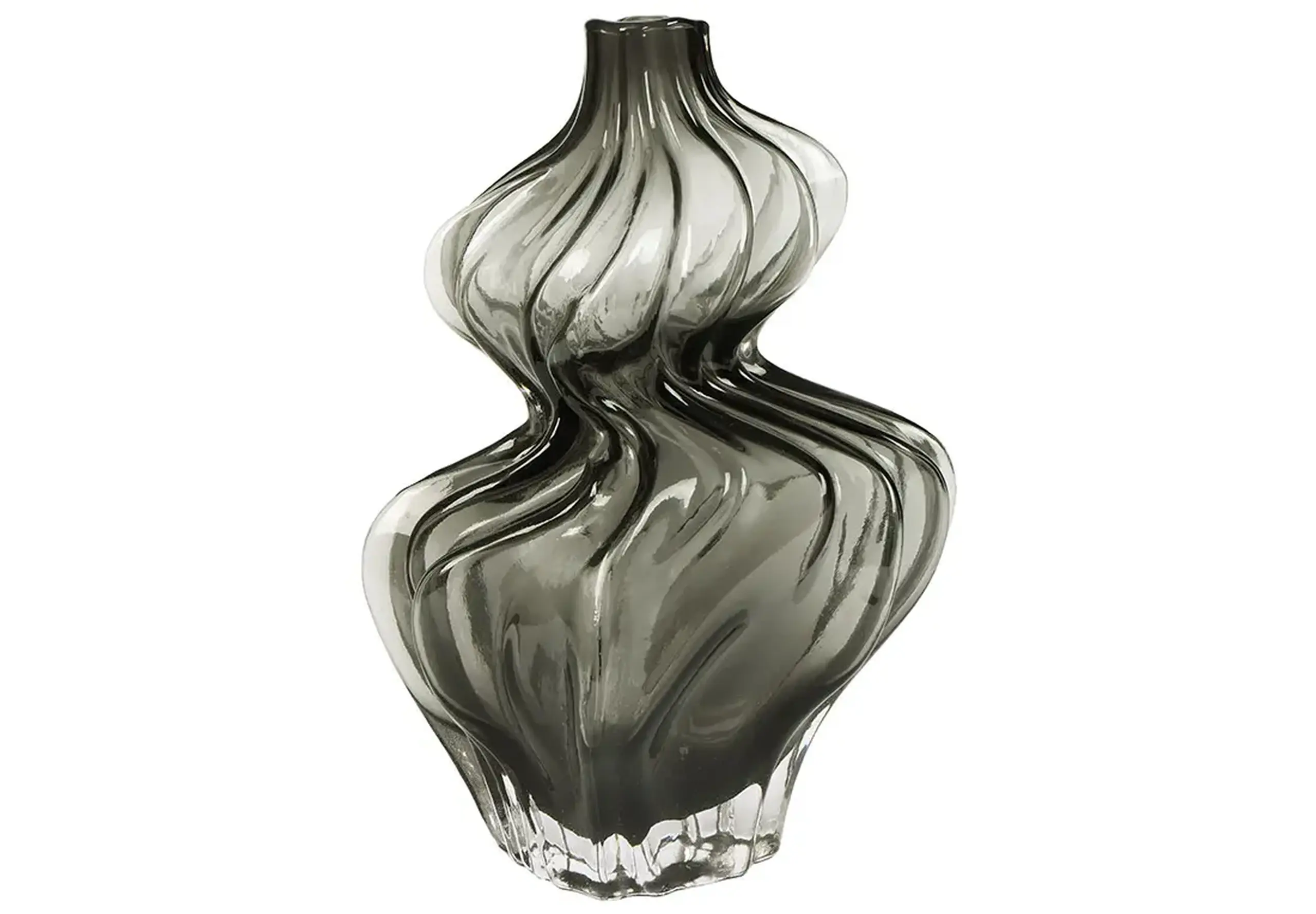 Vază din sticlă, Modern smoky, 25cm