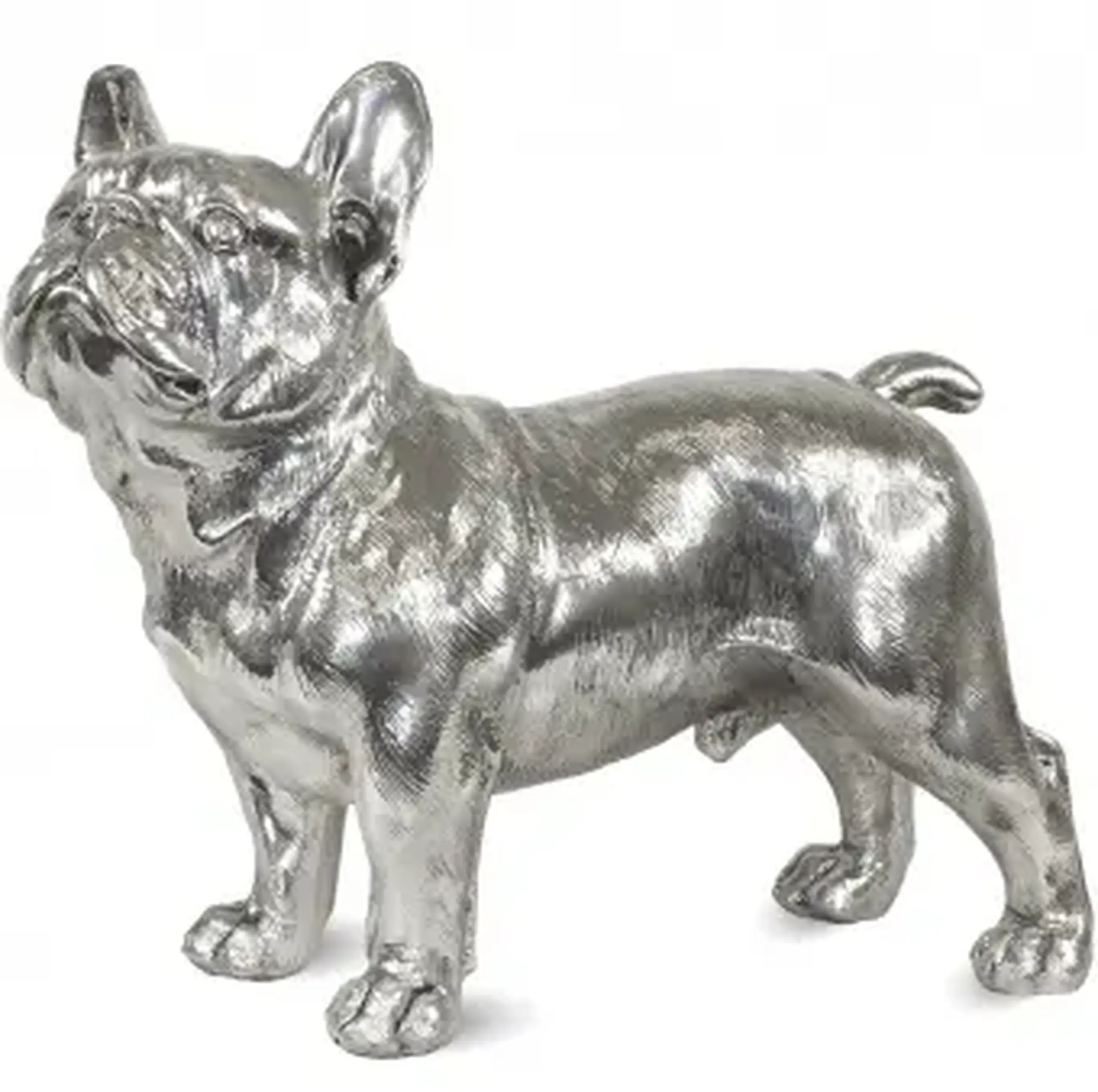Figurină decorativă Bulldog silver, 31cm
