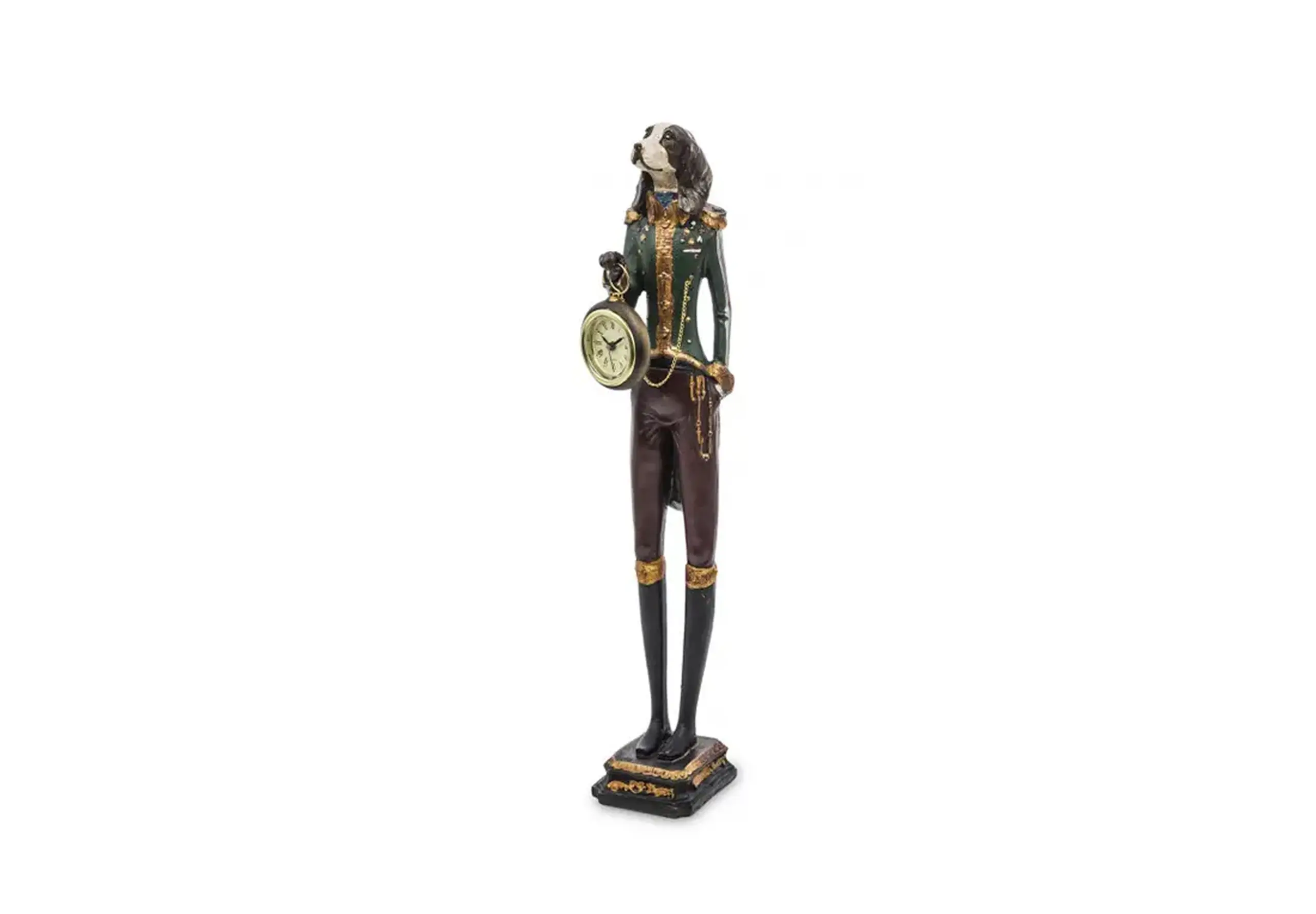 Figurină decorativă Câine cu ceas Lux, 50cm