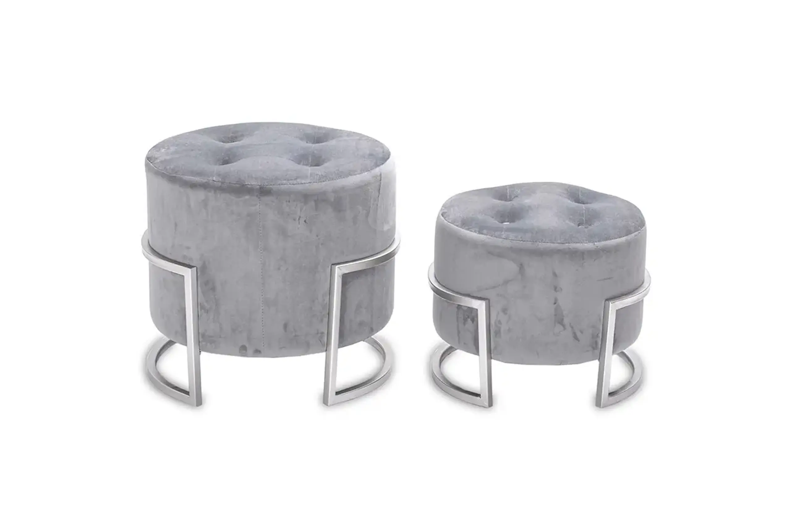 Set din 2 pufuri decorative, 33cm, 43cm