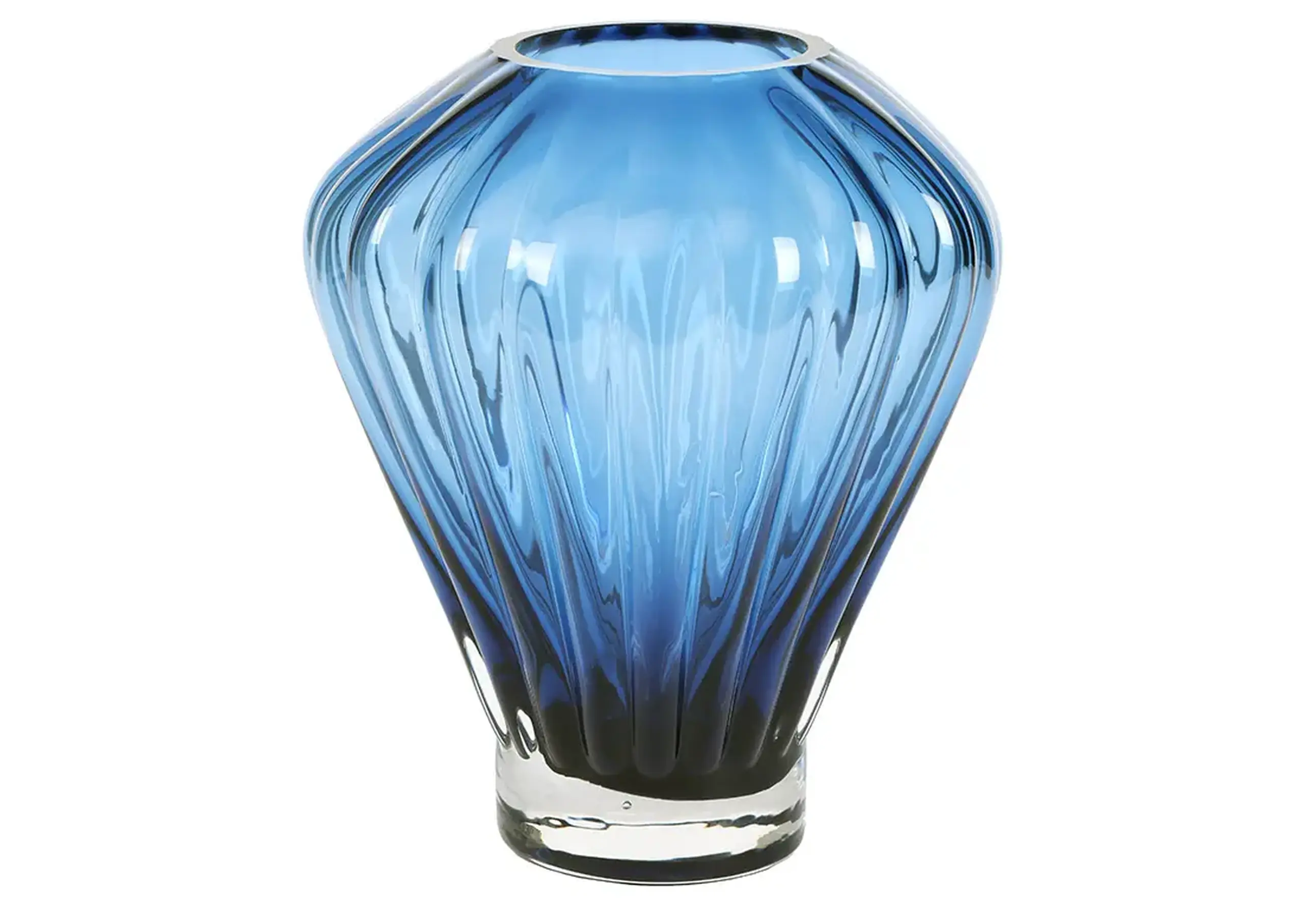 Vază din sticlă, Blue Grace, 20cm