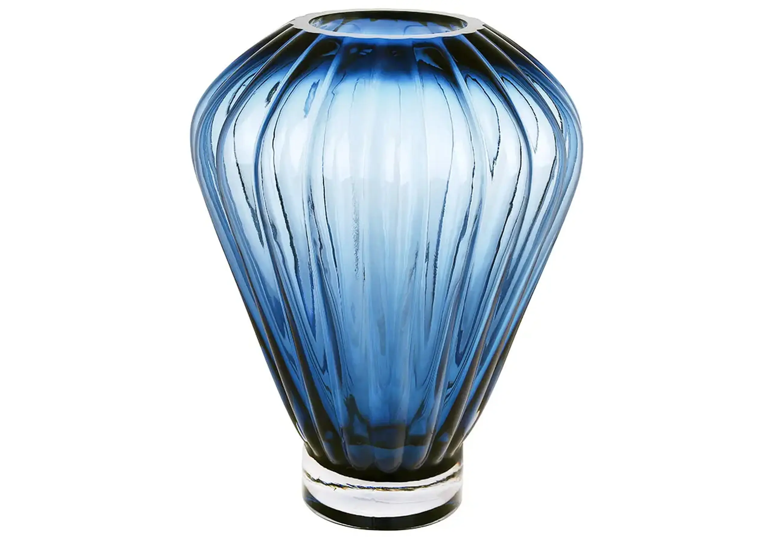 Vază din sticlă, Blue Grace, 25cm