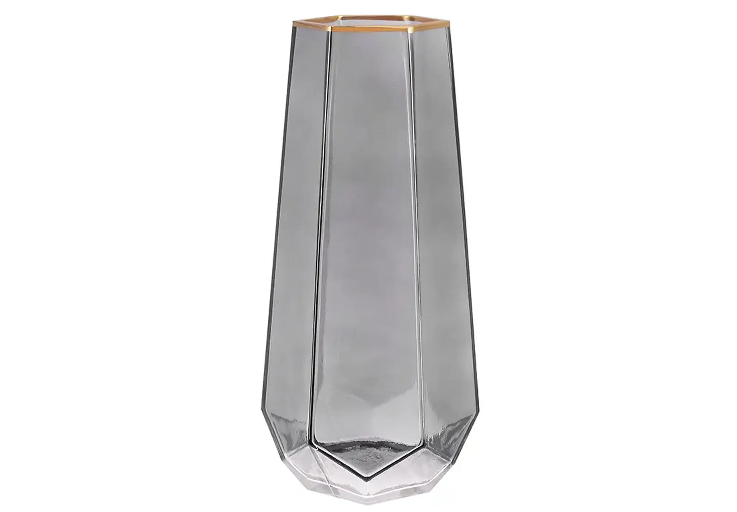 Vază din sticlă MODERN Gray/Gold, 25cm