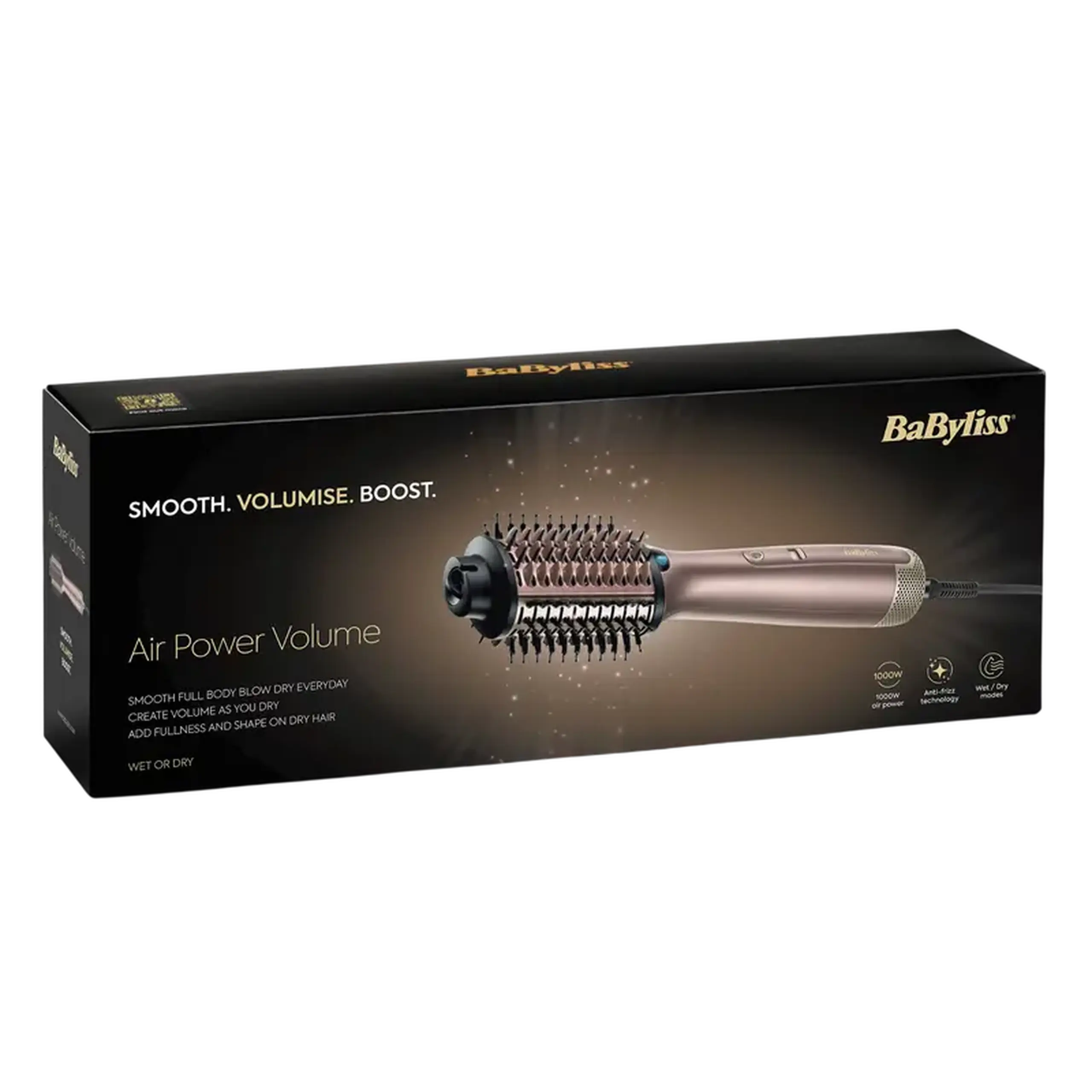 Uscător de păr-perie BaByliss AS95E, 1000W, Bronz