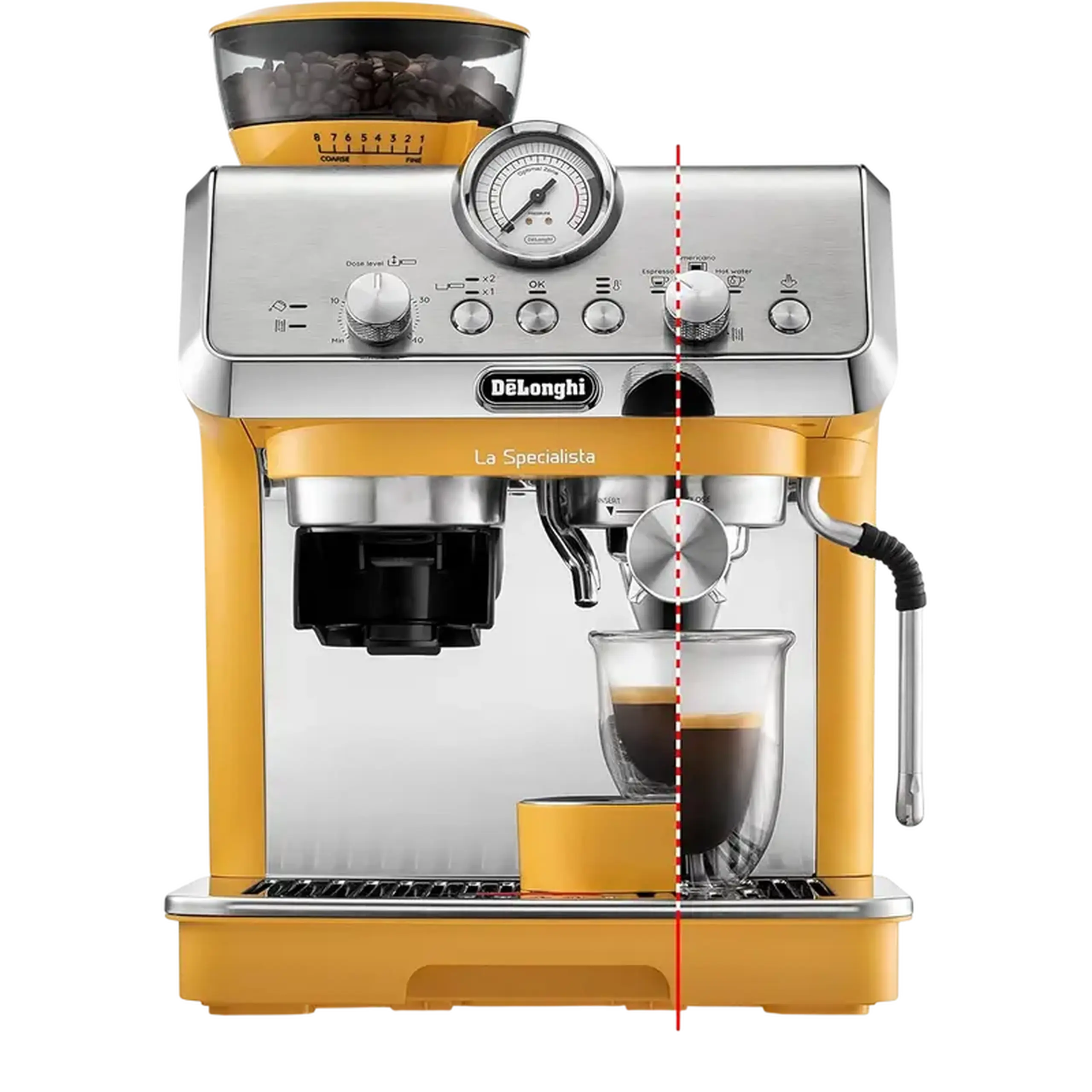 Cafetiera manuala DeLonghi EC9155.YE, 1400W, Galben