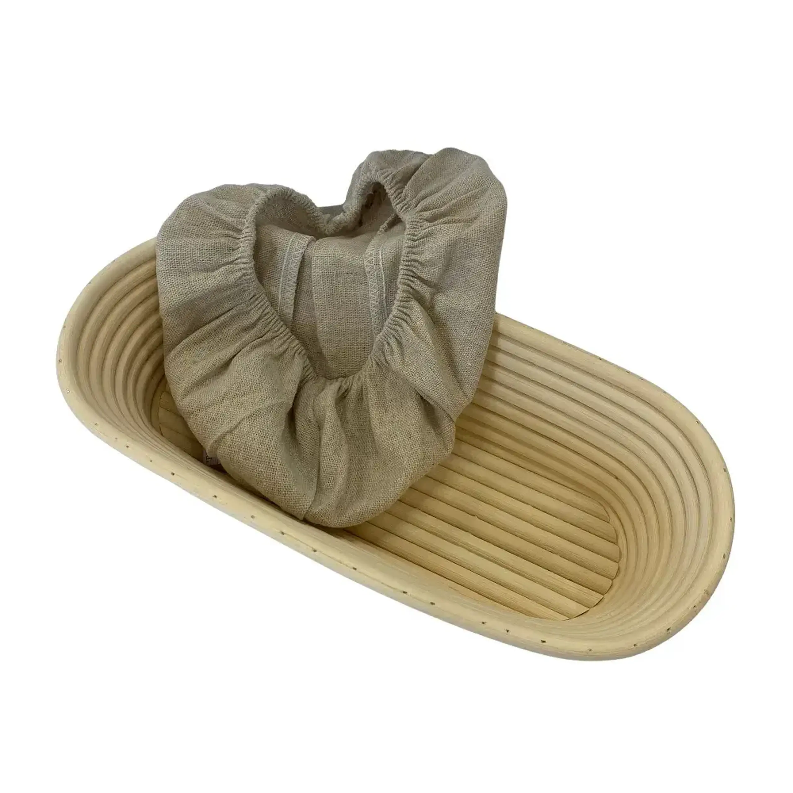 Banneton Coș Oval pentru Dospit Pâinea cu husă, 1000g