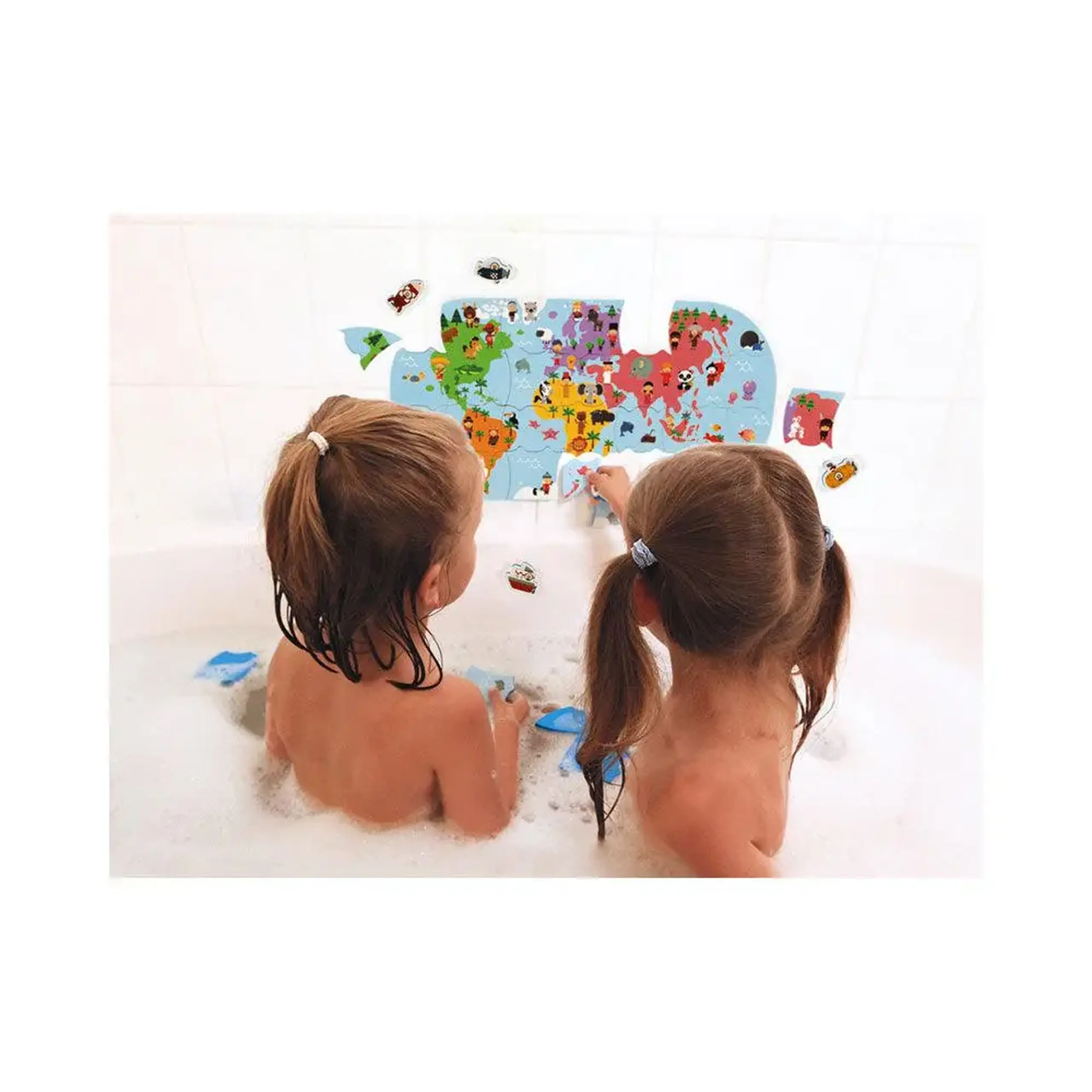 Puzzle de baie „Harta exploratorului”, 28 de piese — Janod