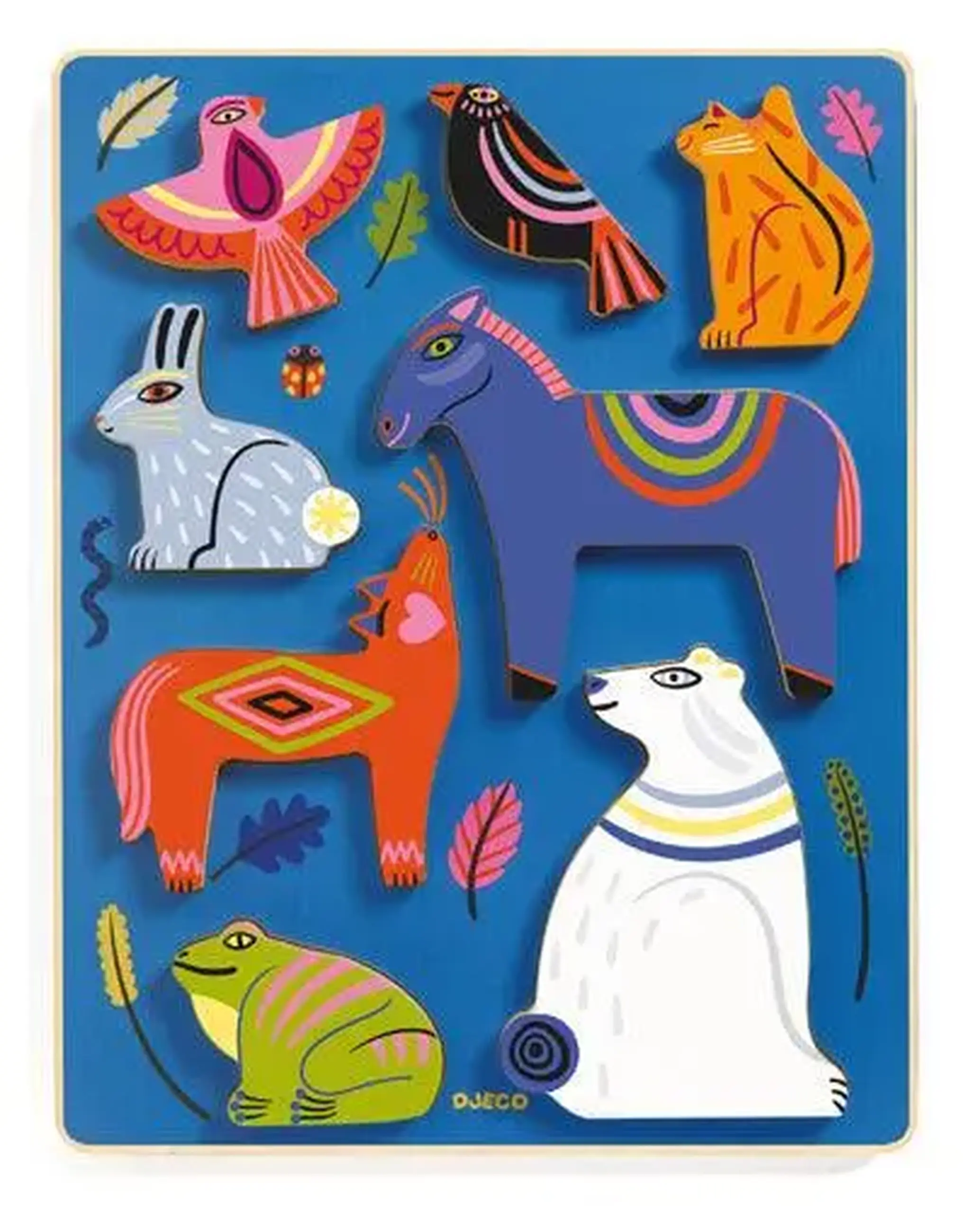 Puzzle din lemn „Nora & Pisica”, 16 piese — Djeco