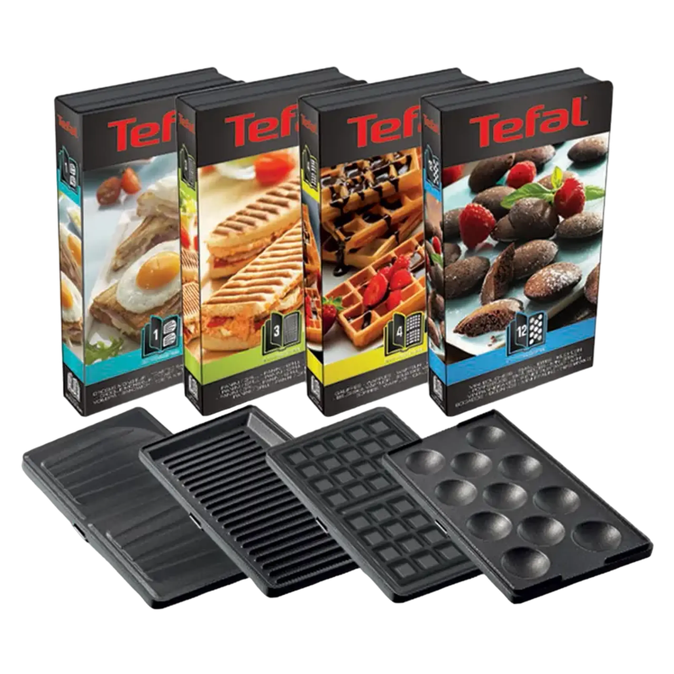 Aparat pentru sandwich multifunctional Tefal SW854D16, Negru / Argintiu