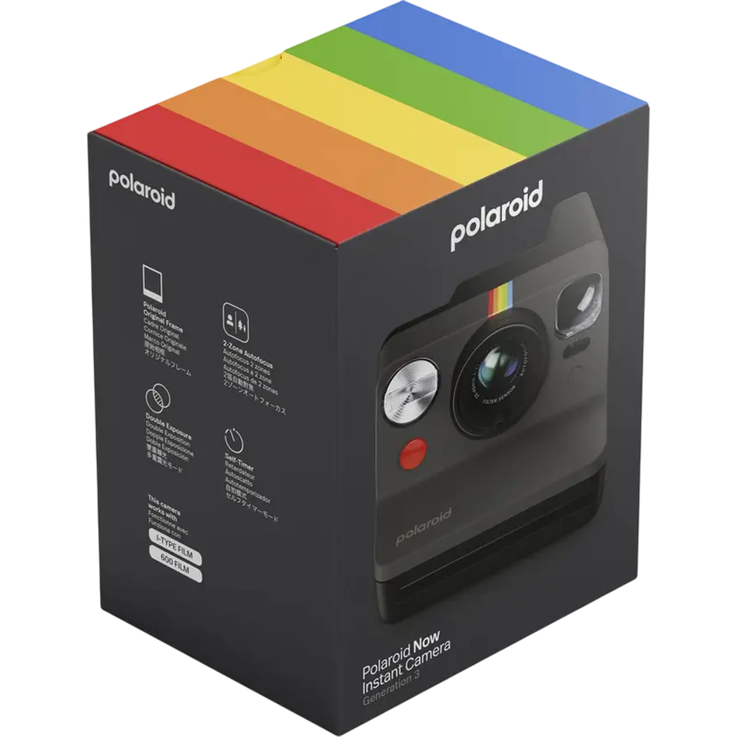 Cameră Foto Polaroid Now Gen 3 + Color Film Bundle, Negru