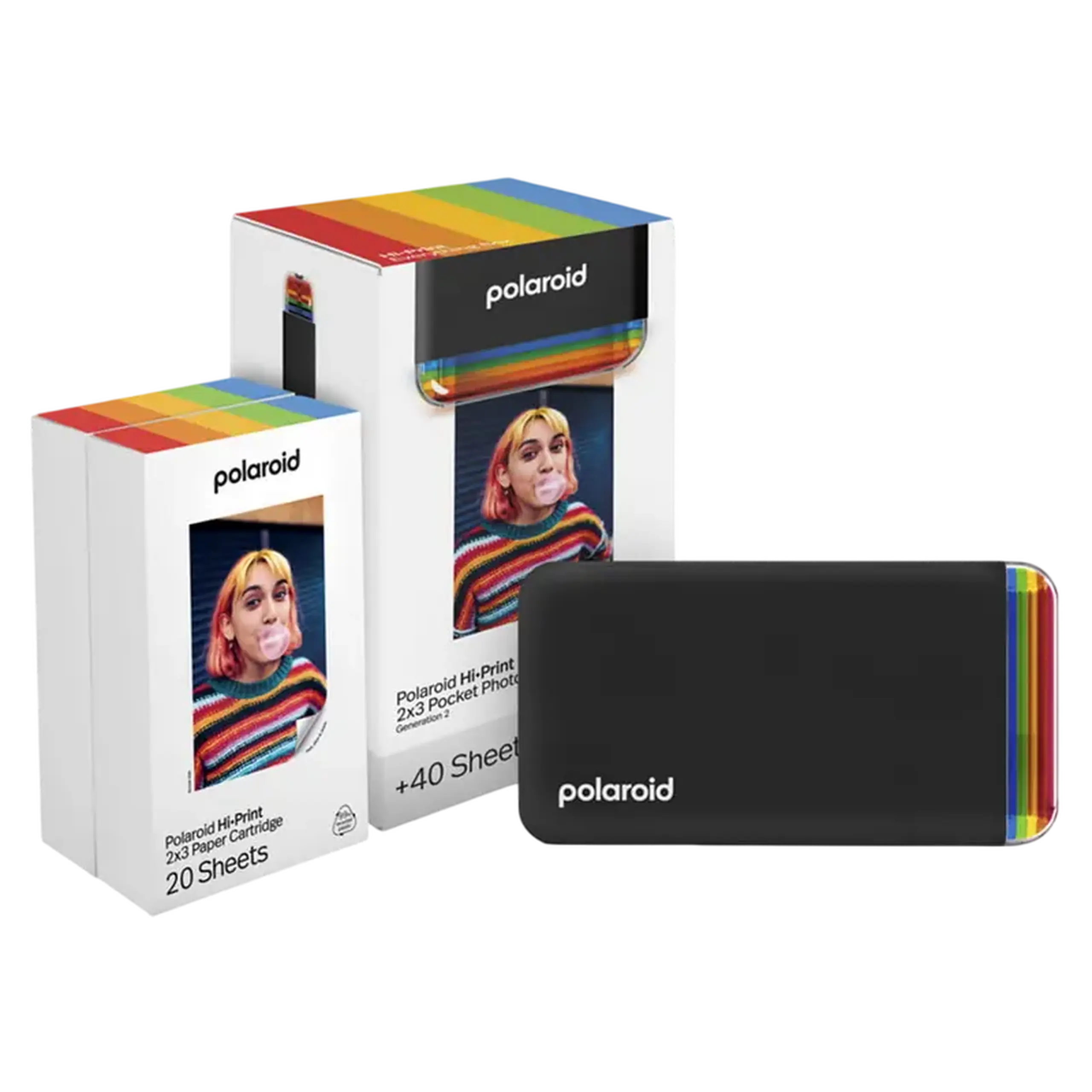 Imprimantă foto Polaroid Hi-Print 2x3 Generation 2 E-Box, 54 x 86 mm, Negru