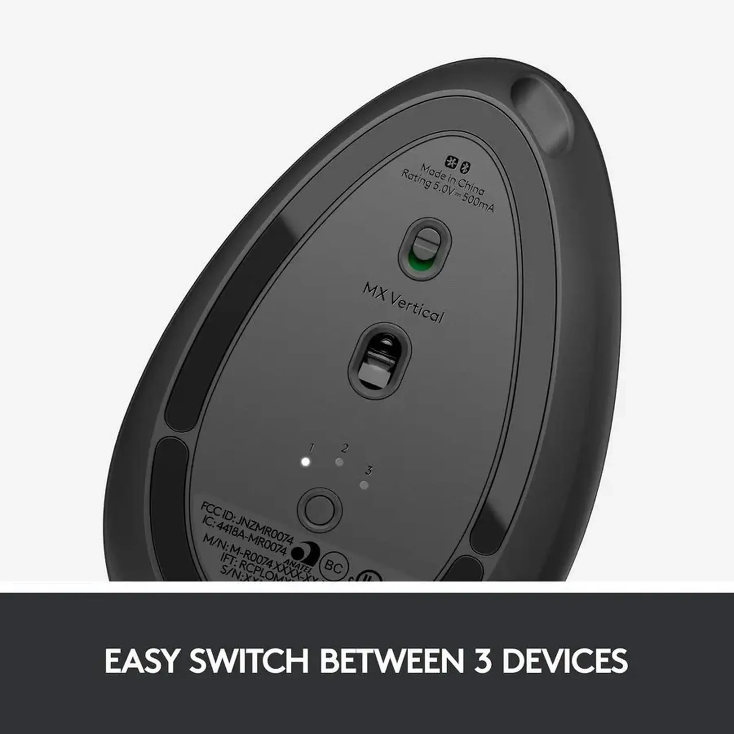 Mouse Wireless Logitech MX Vertical, Negru