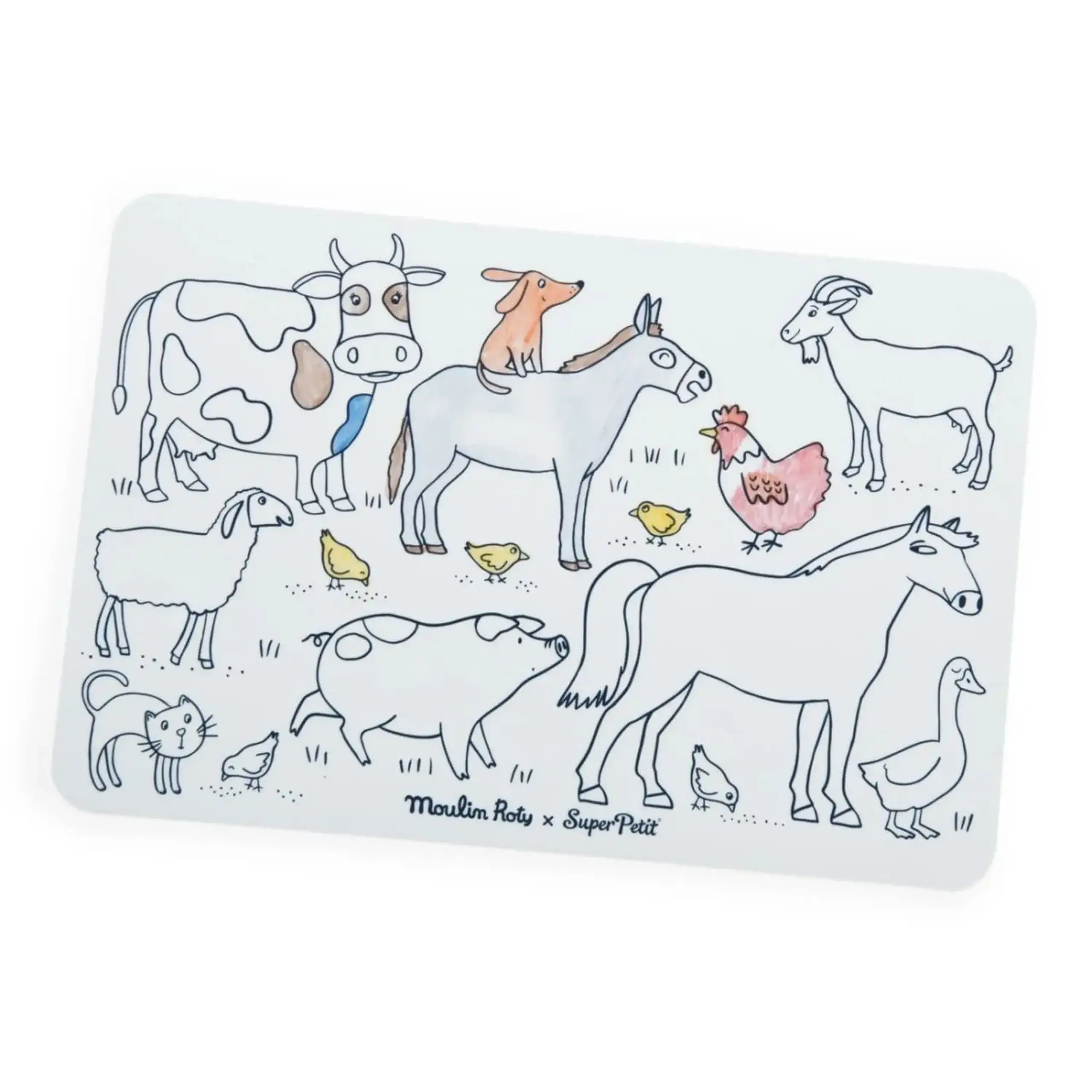 Mini planșă reutilizabilă din silicon, 3 modele — Moulin Roty - Les Schmouks