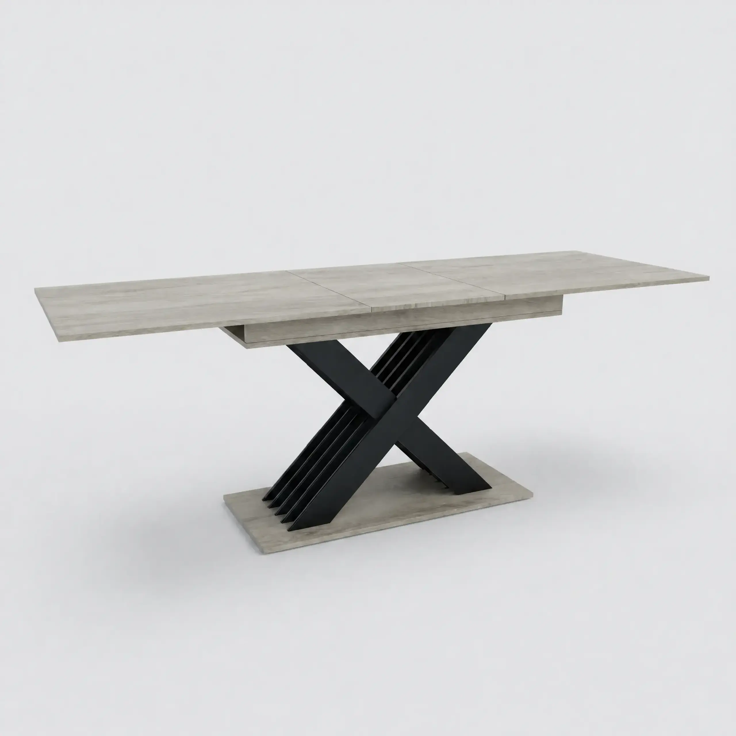 Masa de dining 4home Cross, extensibila, Stejar Sonoma/Antracit