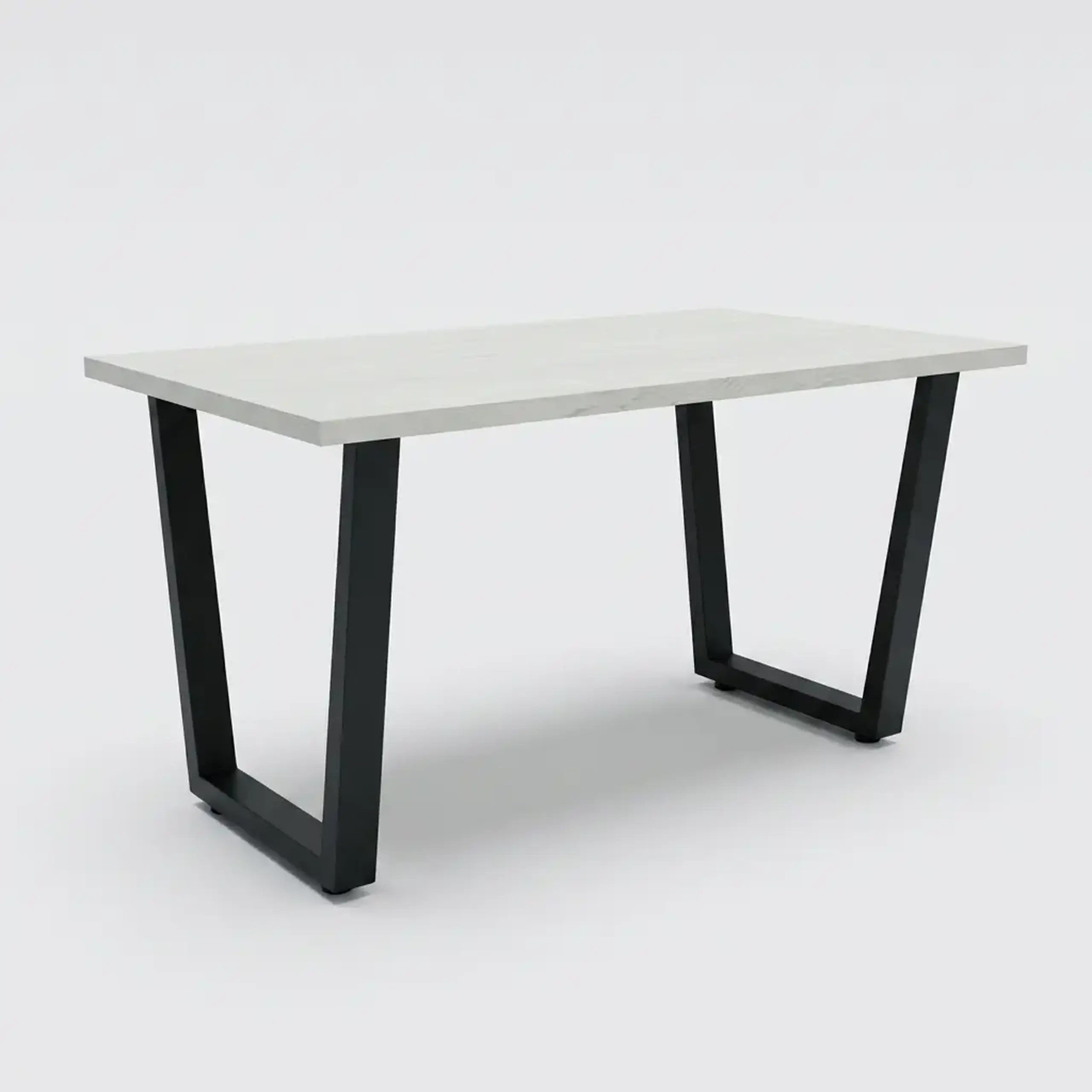 Masa de dining 4home Louisville, picioare metalice, Stejar Kraft Alb, 120x80 cm