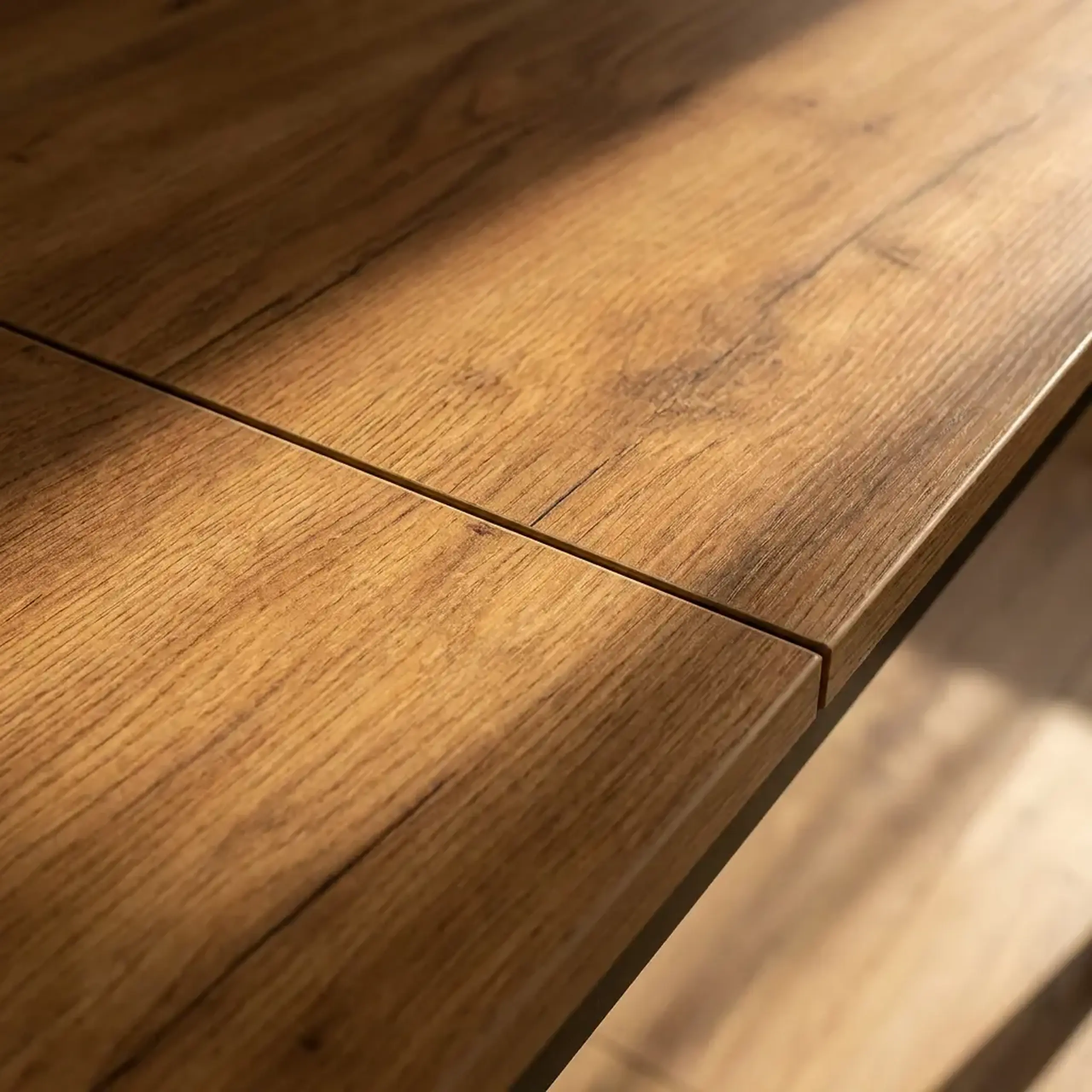 Masa de dining 4home City, picioare metalice, extensibila, Stejar Kraft Auriu/Antracit