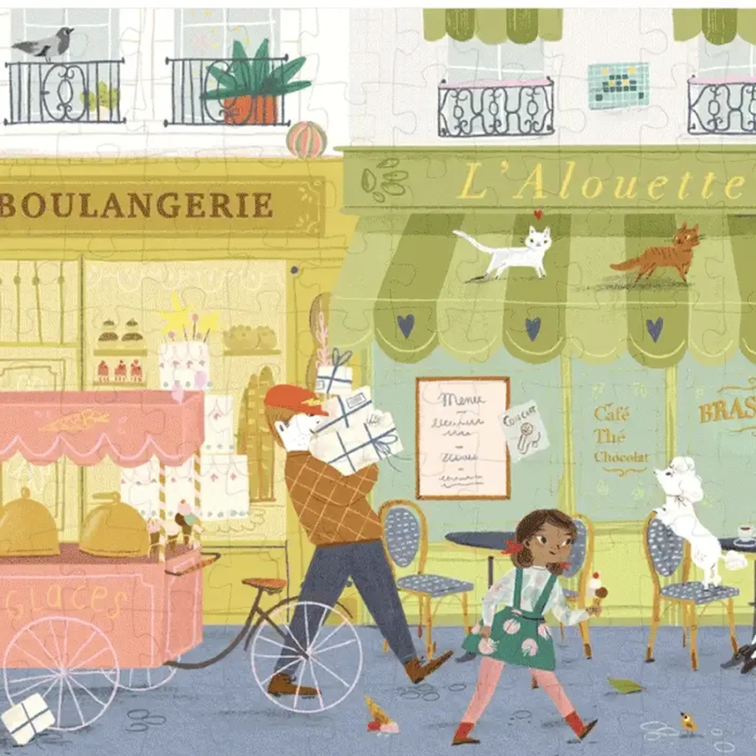 Puzzle panoramic „10 rue des Lilas”, 350 de piese, Les Parisiennes — Moulin Roty