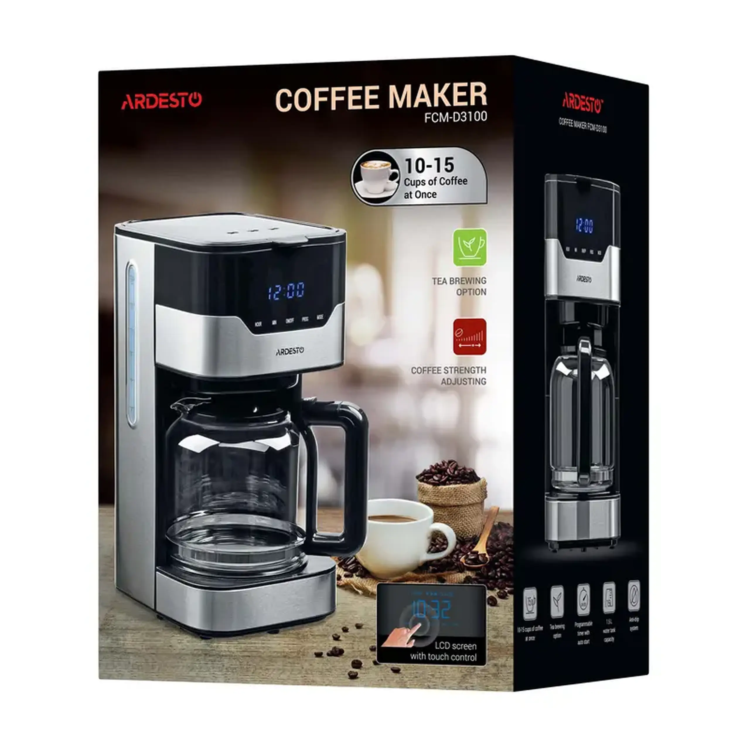 Cafetiera cu picurare Ardesto FCM-D3100, 900W, Negru