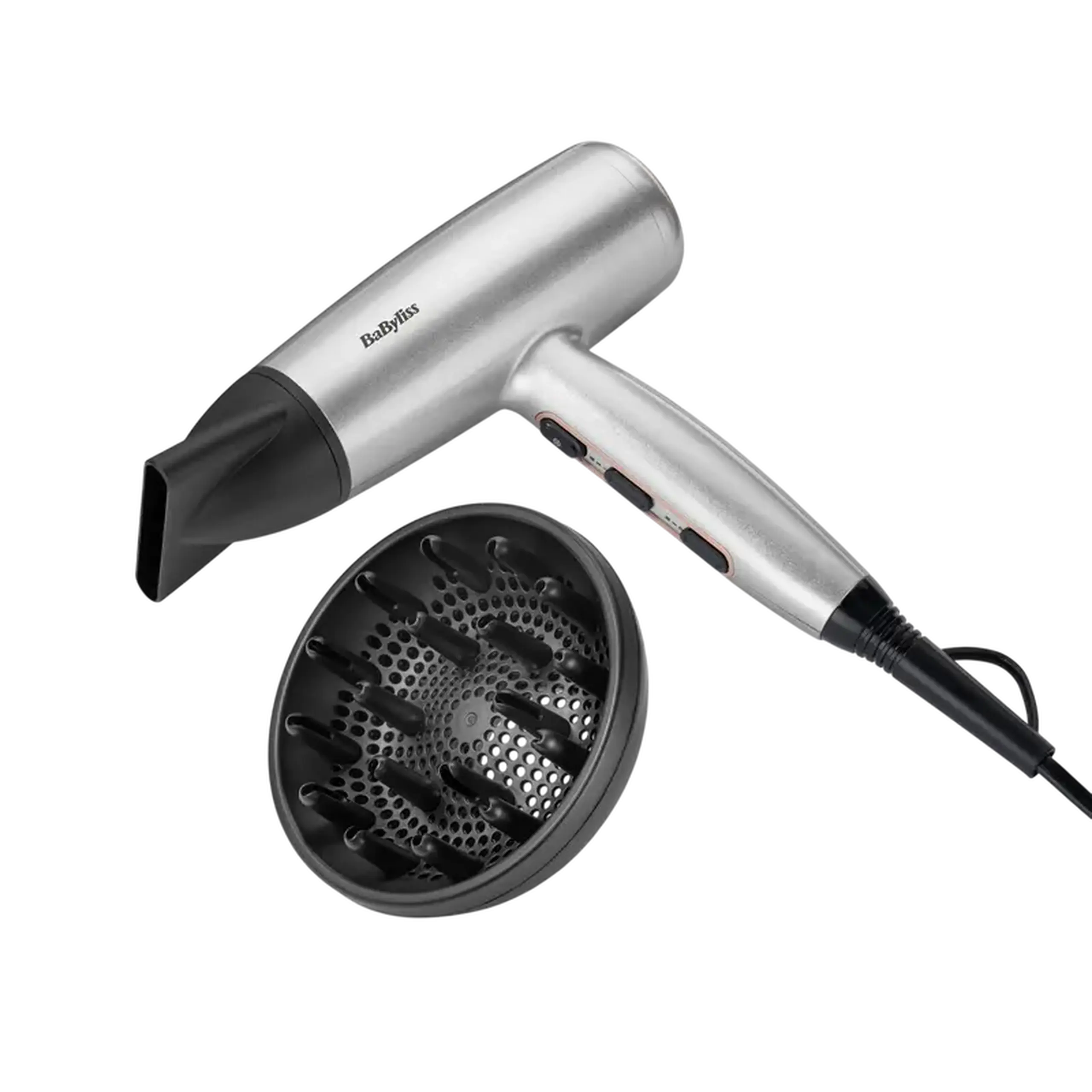 Uscător de păr BaByliss D580DE, 2100W, Argintiu