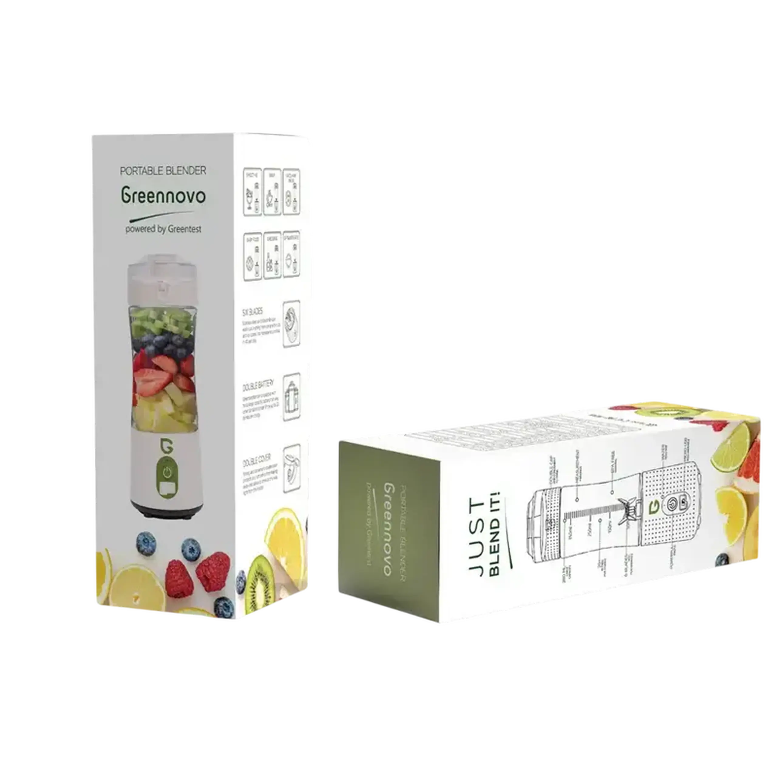 Blender staționar Greennovo Portable Blender, Alb