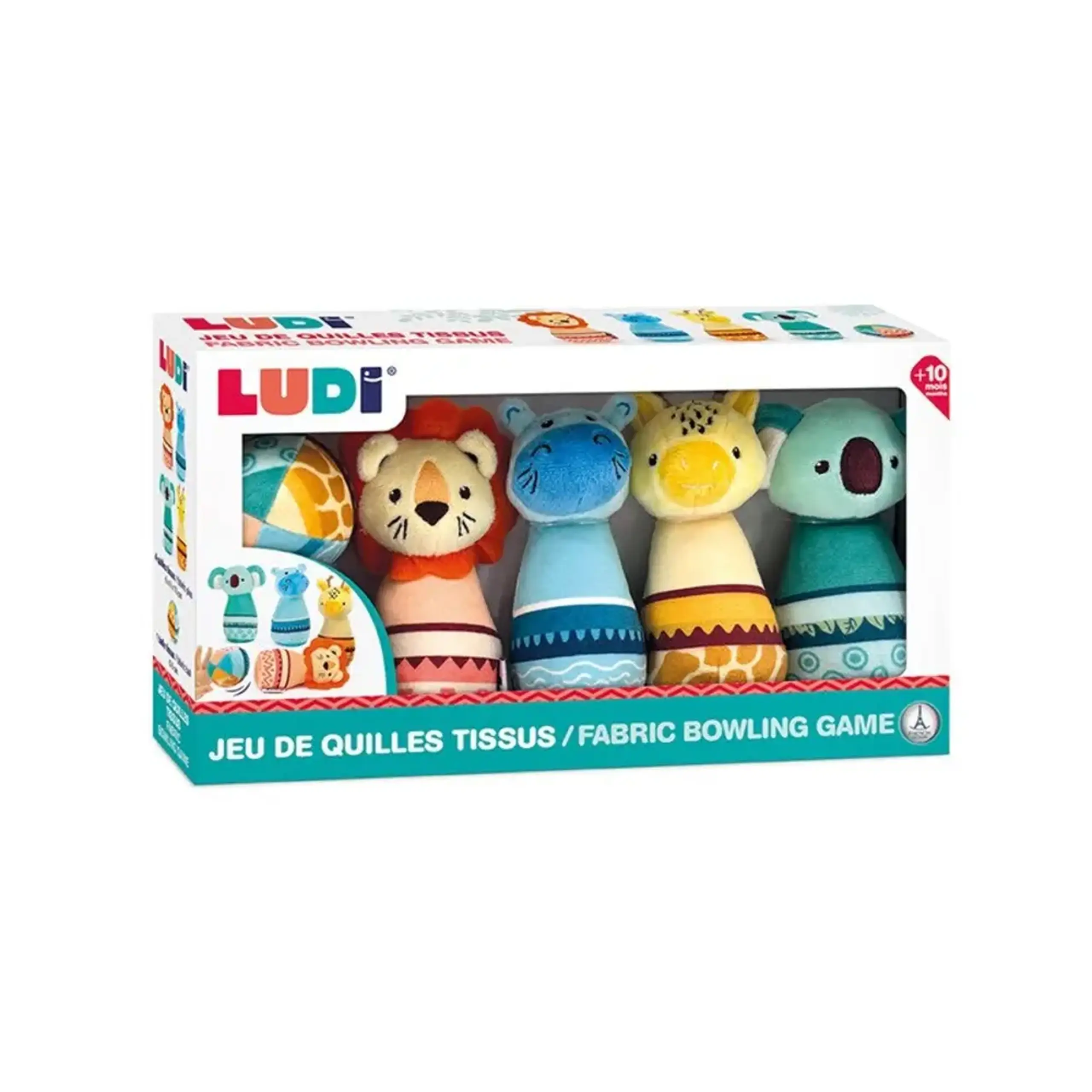 Joc de bowling textil cu animale — Ludi